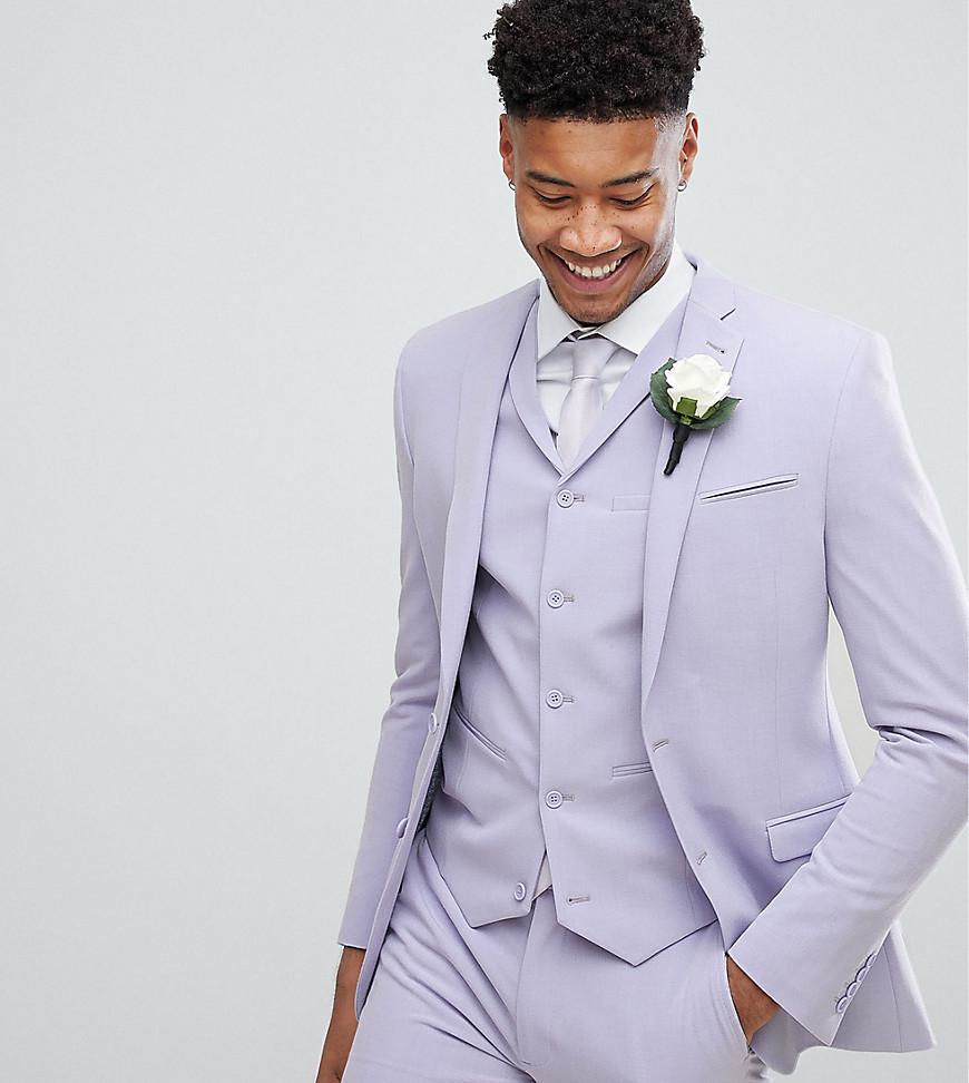 ASOS Asos Tall Wedding Super Skinny Fit Suit Jacket In Lilac in Purple ...