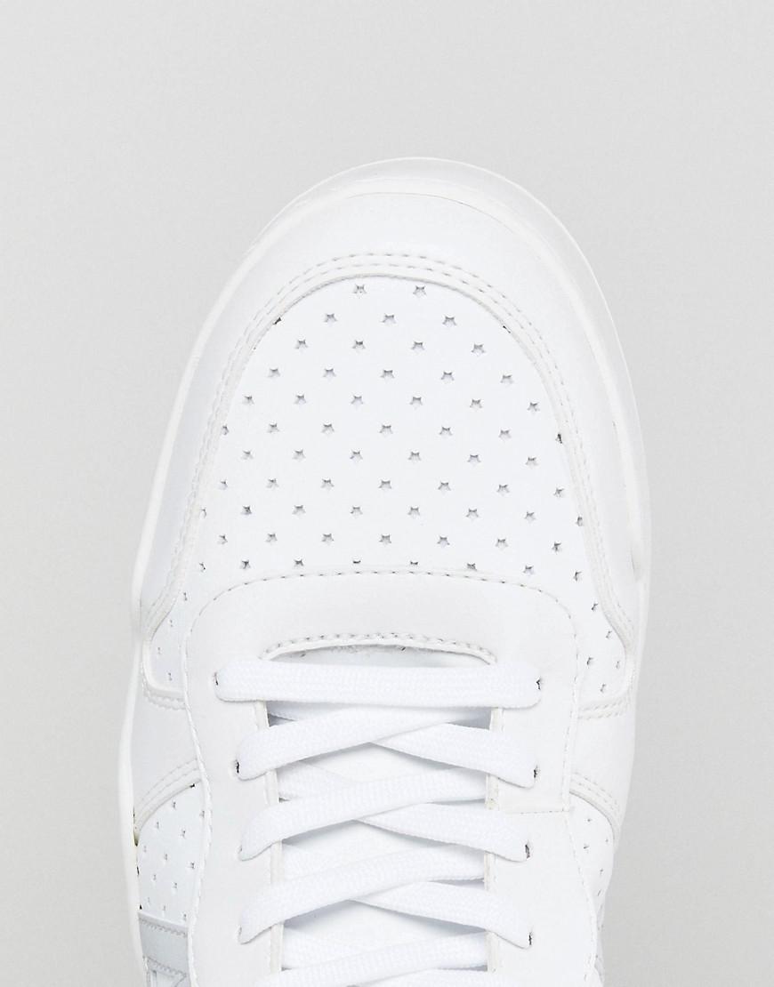 Armani Exchange Ax Logo Perforated Hi Top Sneakers In White For Men Lyst Armani Exchange Ax Logo Perforated Hi Top Sneakers In White For Men Lyst