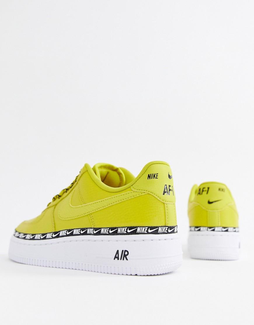 Air Force 1 - Sneakers gialle con fettuccia e logo di Nike in ...