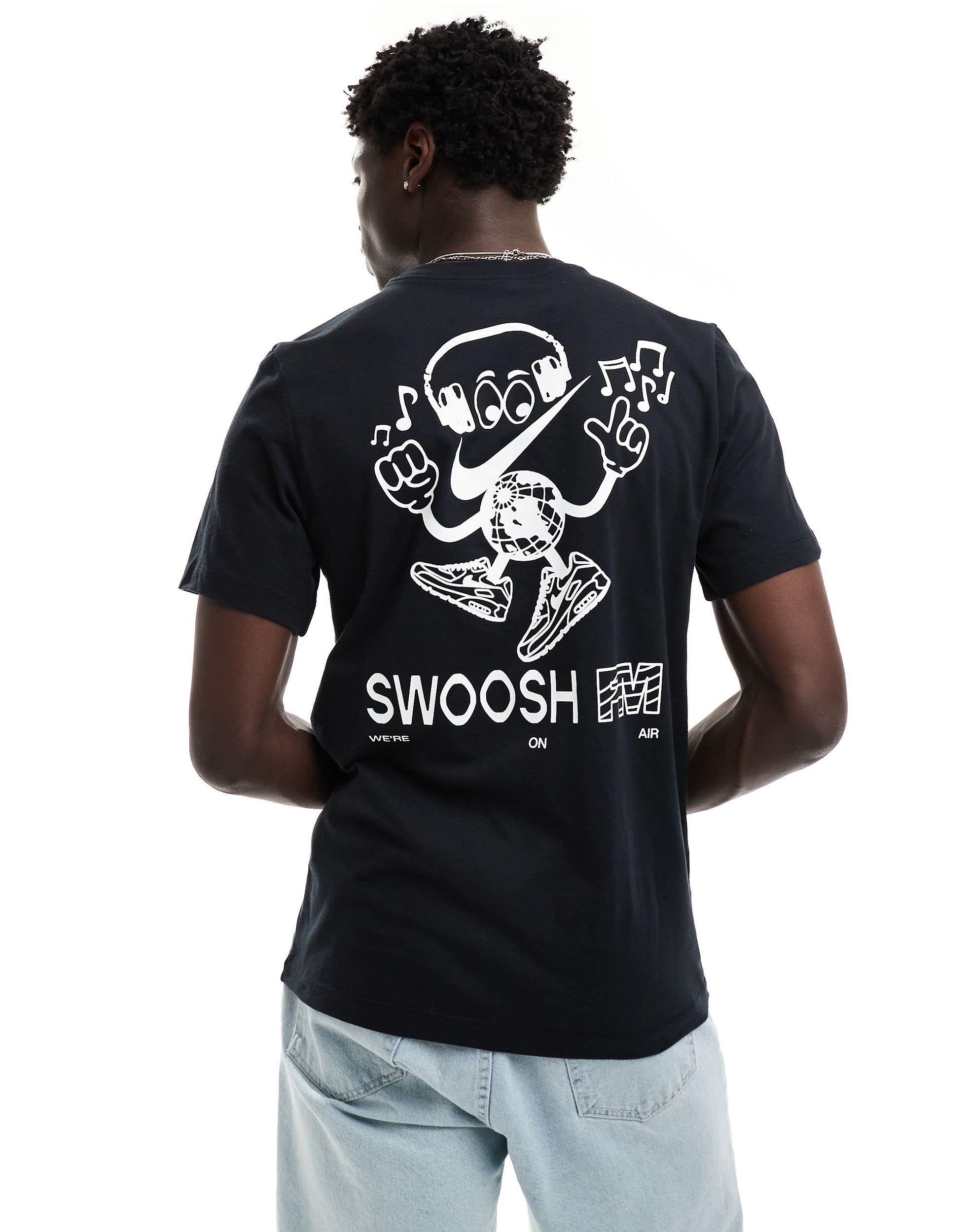 【Nike】Swoosh FM graphic backprint t-shirt(送料込み) nike-Black-Swoosh-Fm-Graphic-