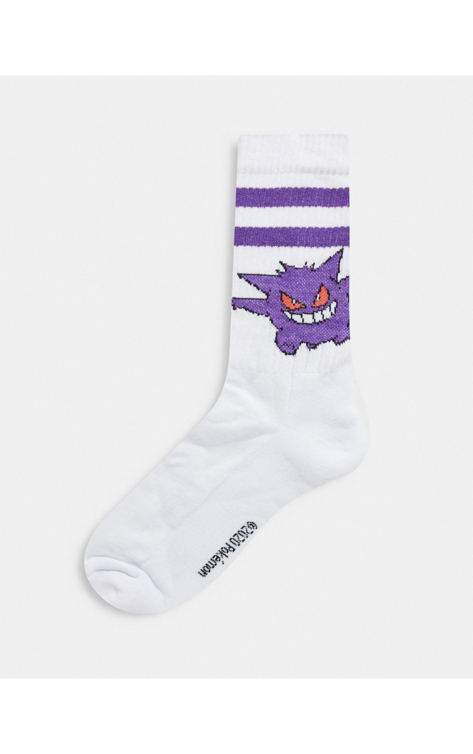 ASOS Pokemon Sport Socks With Gengar in Purple for Men | Lyst