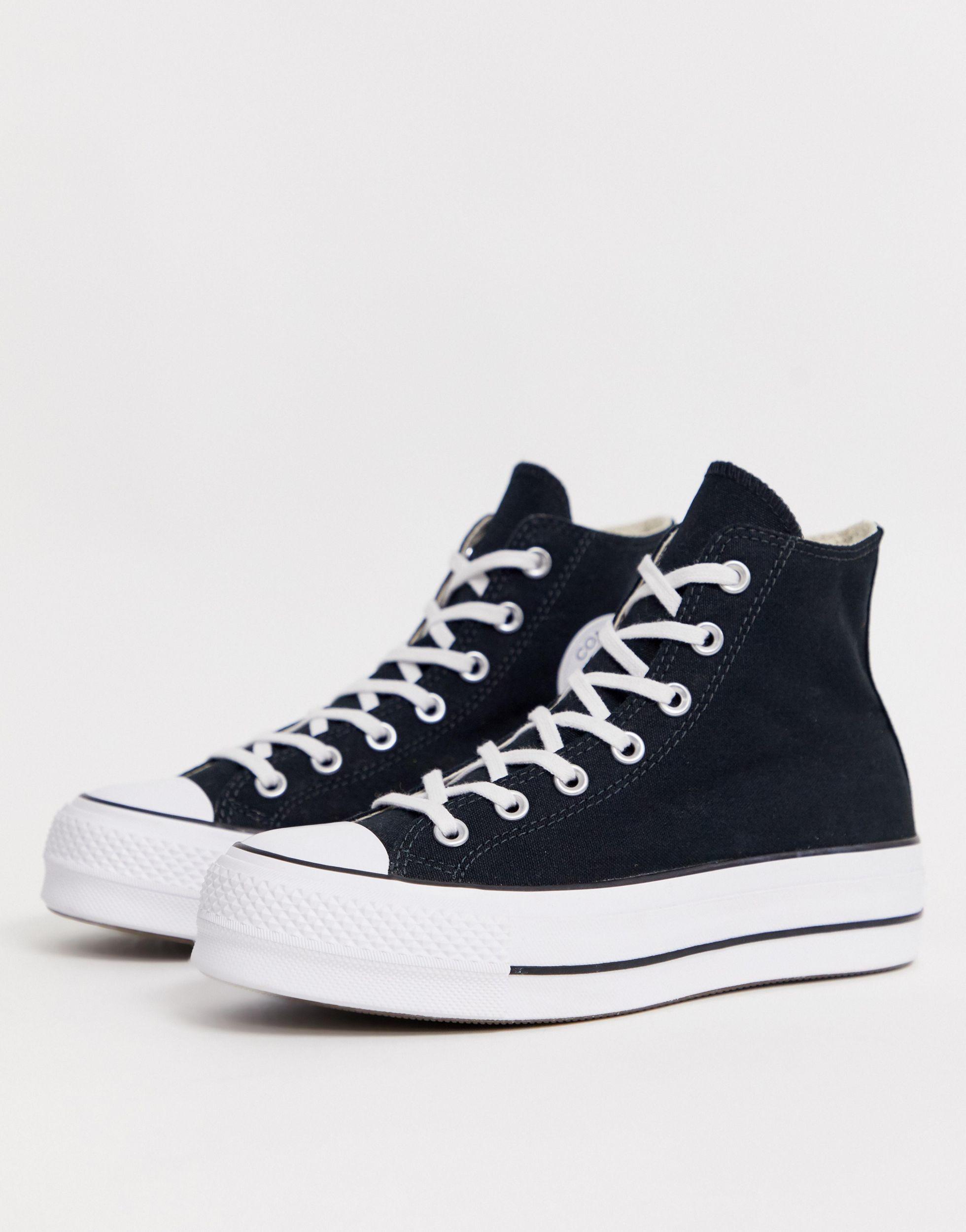 converse chuck taylor hi platform black sneakers