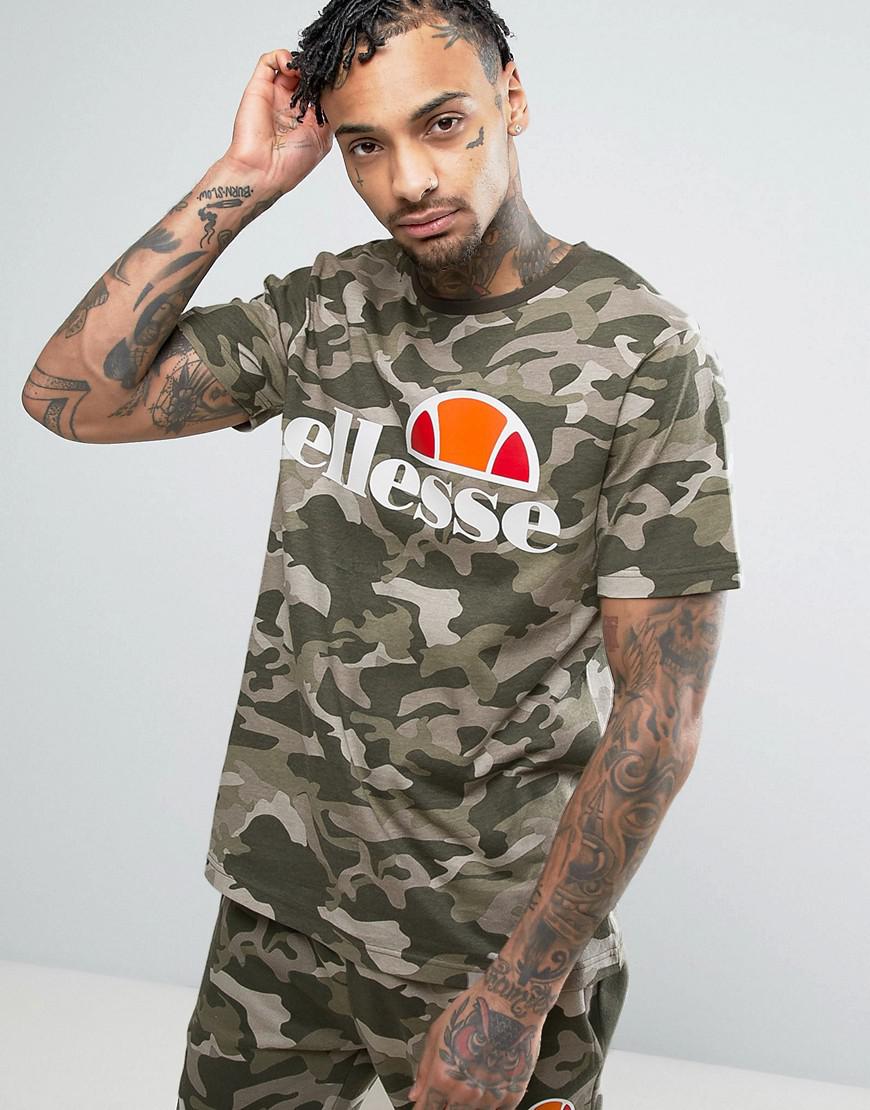 Ellesse Logo T shirt In Camo in Green for Men Lyst