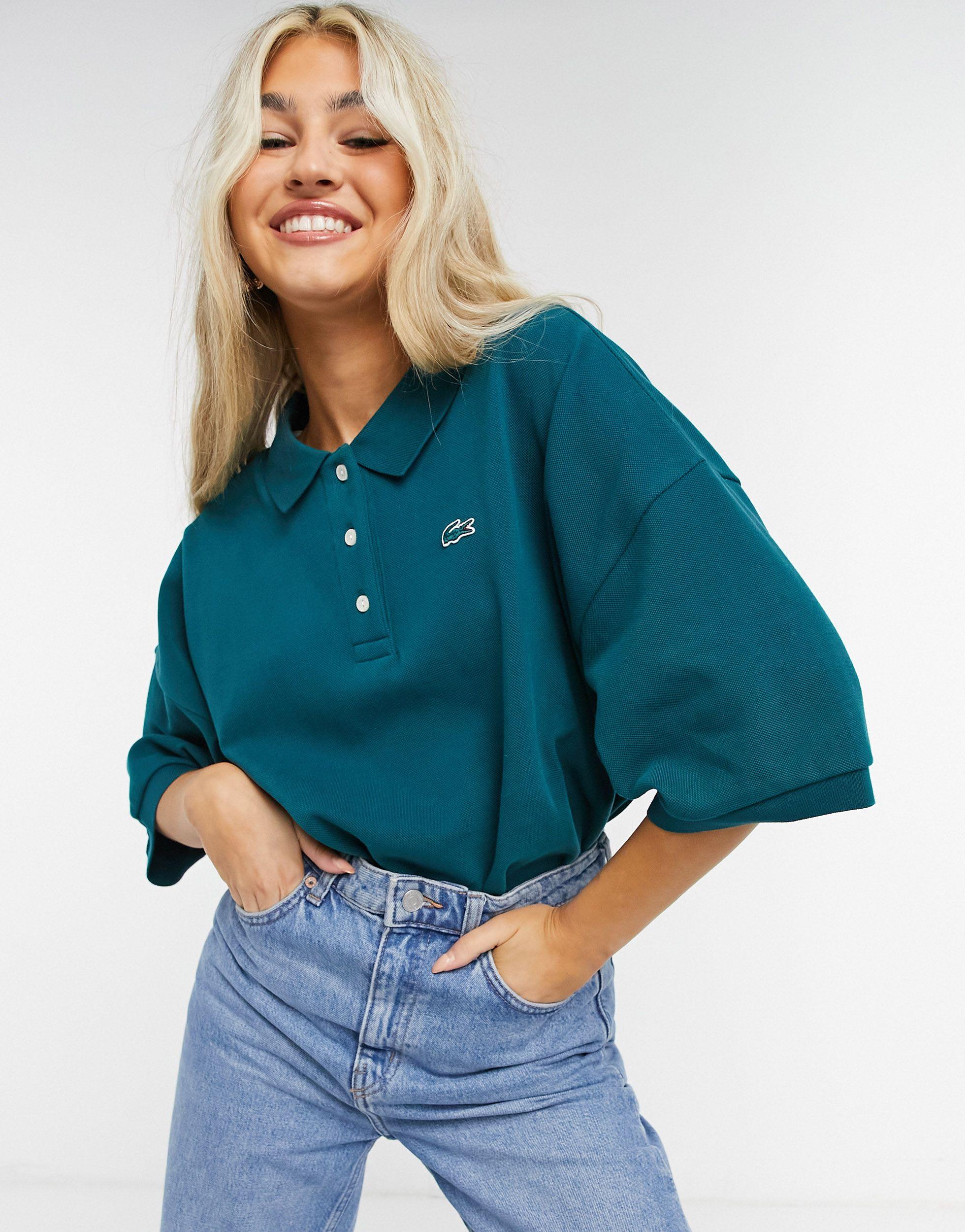 Polo oversize classique Lacoste en coloris Bleu | Lyst