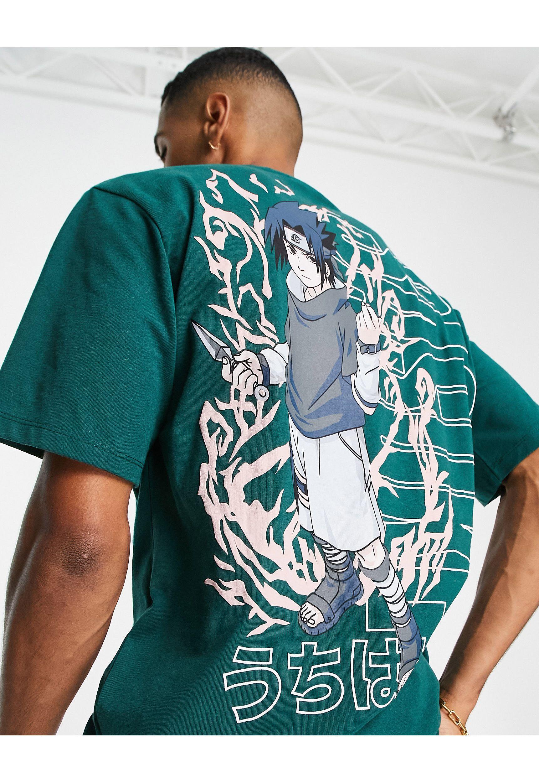 Pull&Bear Naruto Sasuke T-shirt in Blue for Men | Lyst