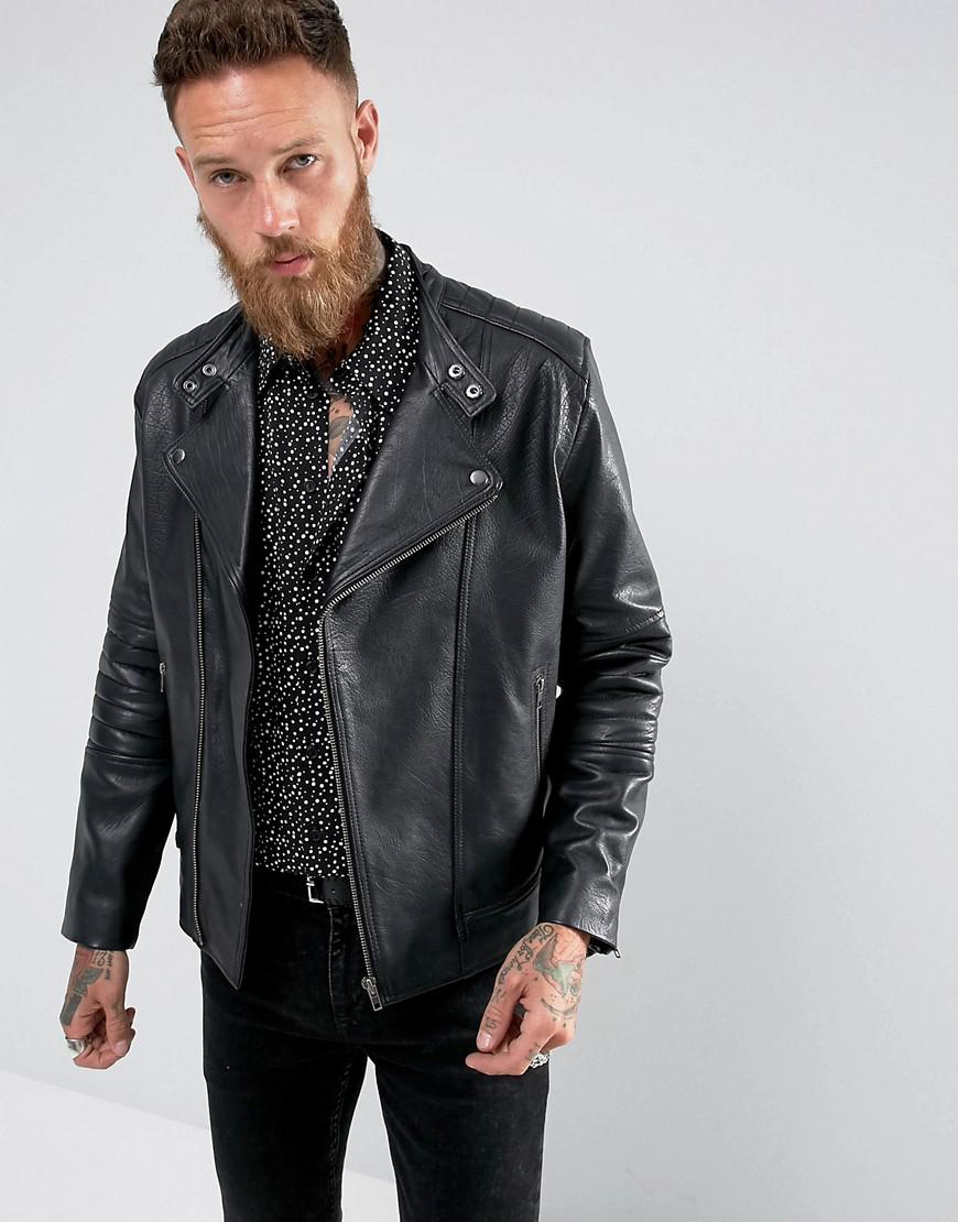 black dust leather jacket