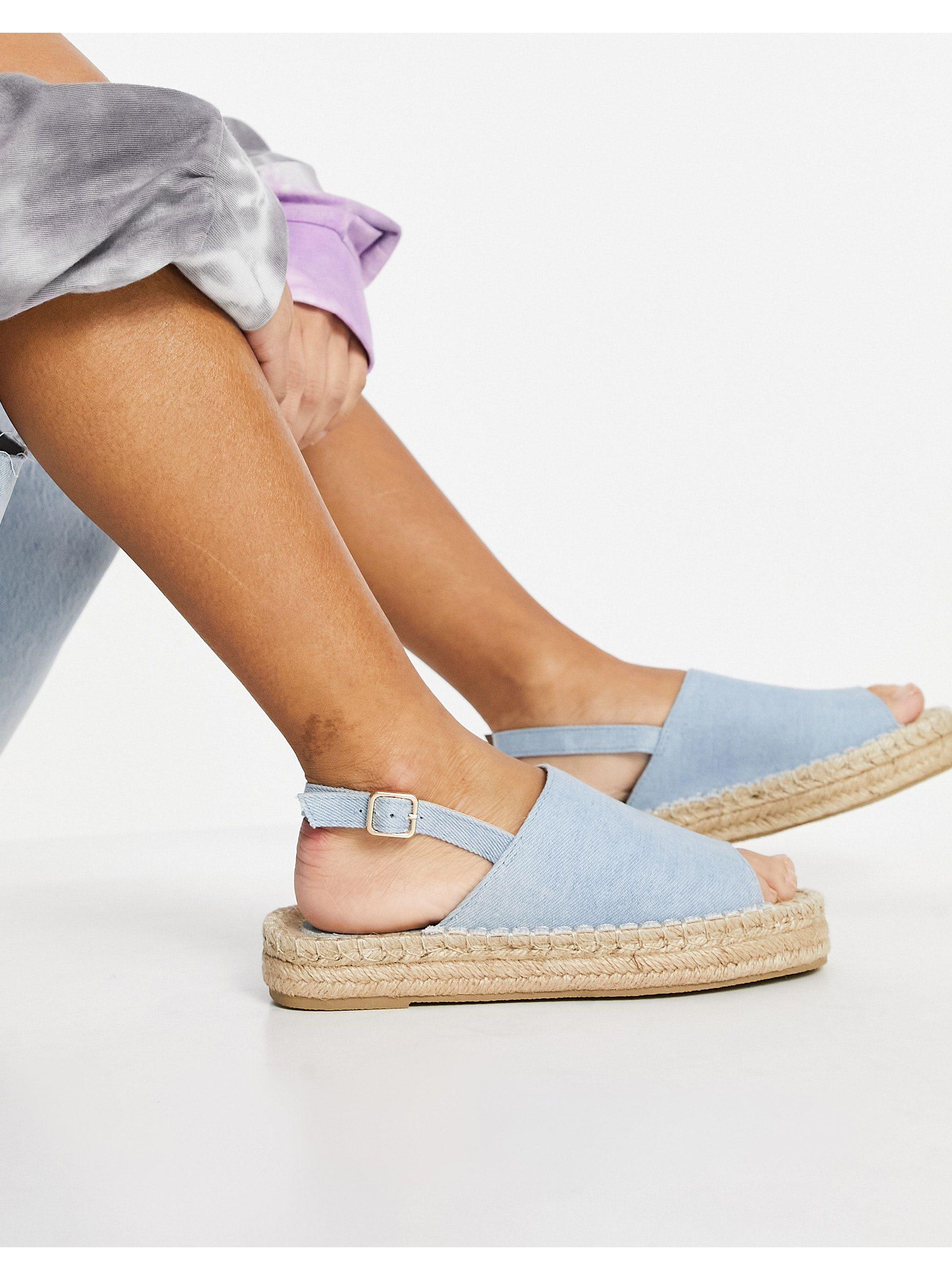 South Beach Espadrilles With Back Strap in Blue | Lyst