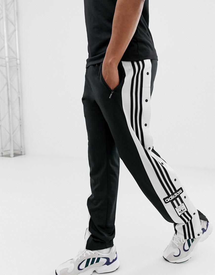 adidas Originals Synthetic Joggers With Poppers in Black for Men - Lyst