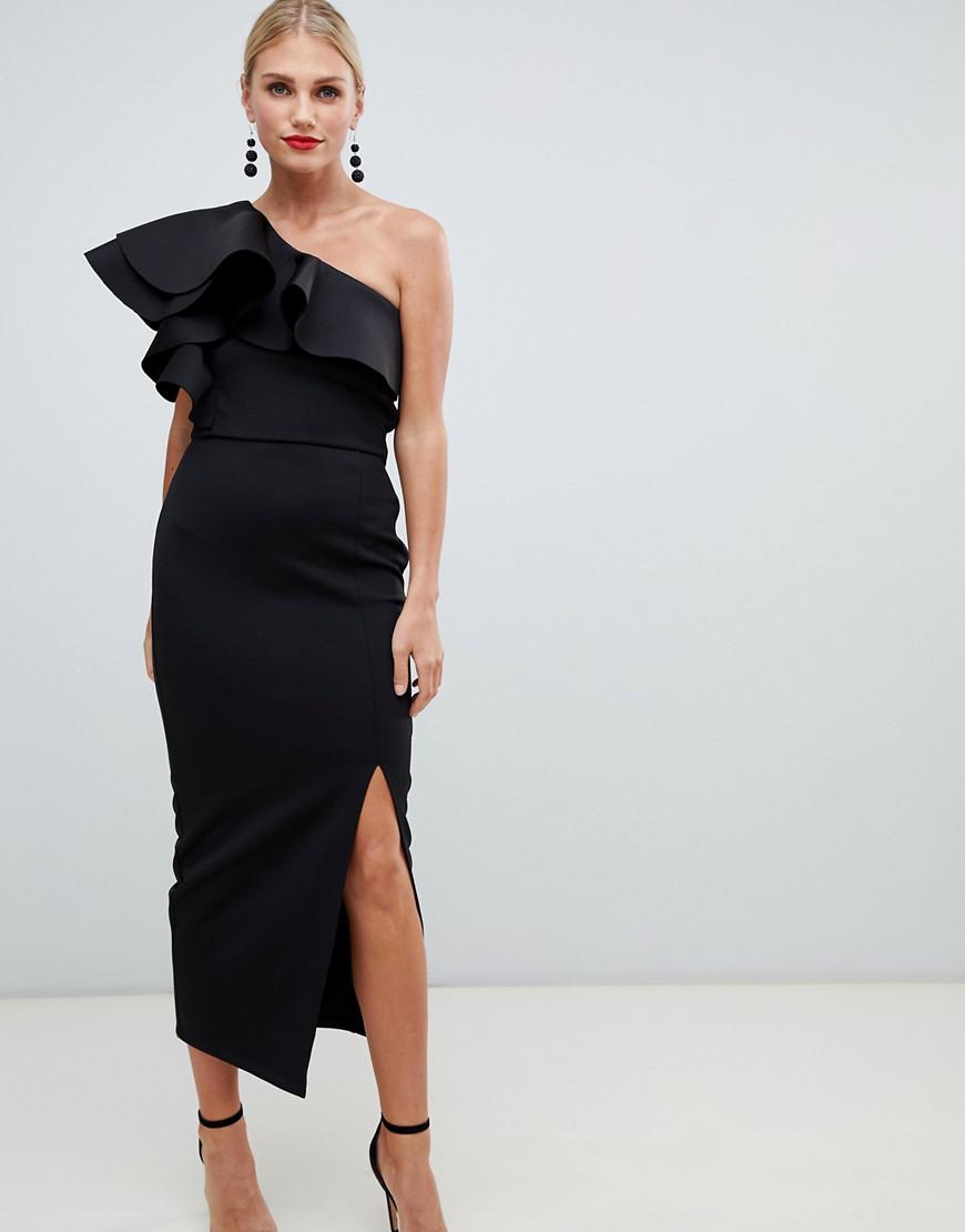 true violet one shoulder dress