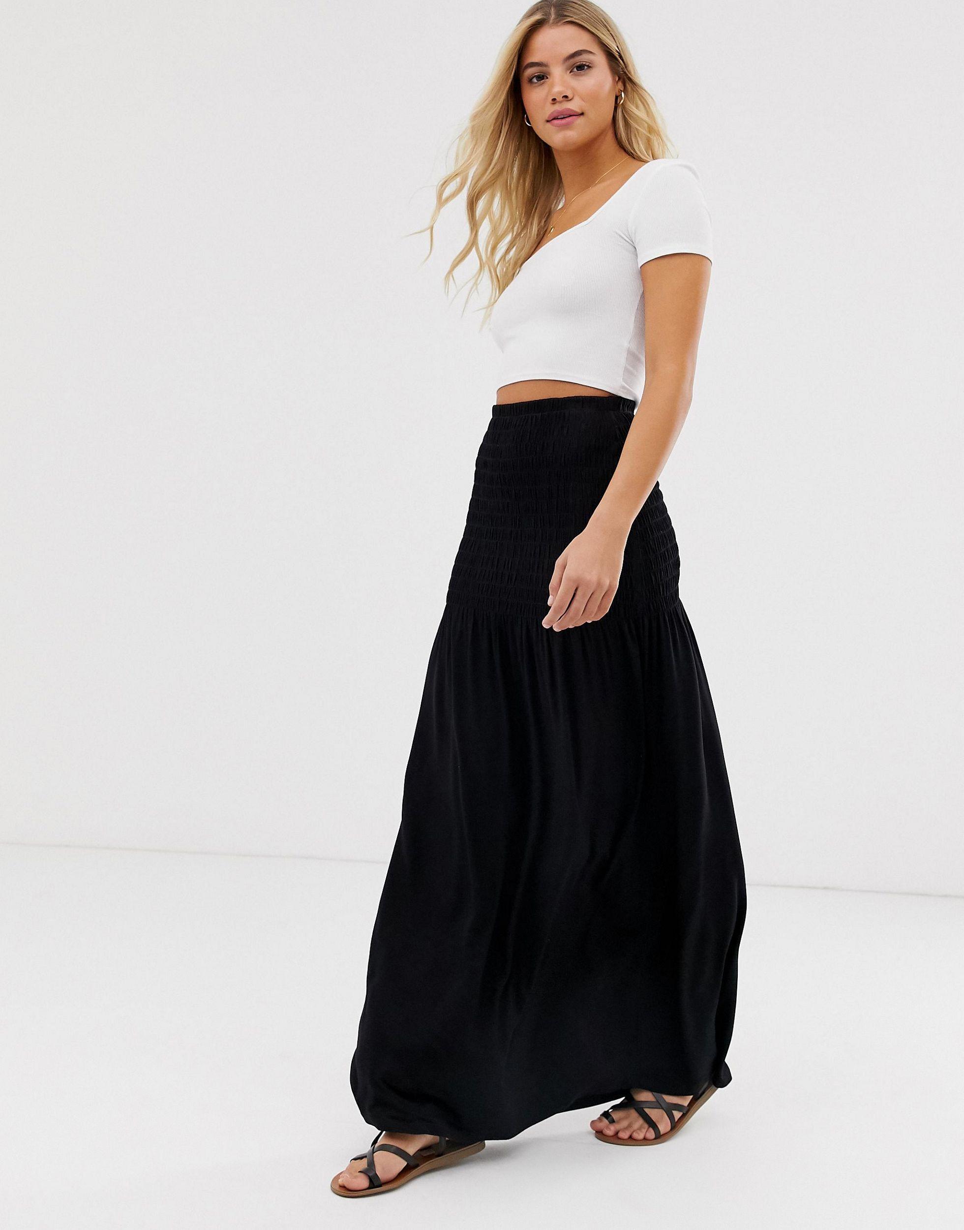 asos black maxi skirt