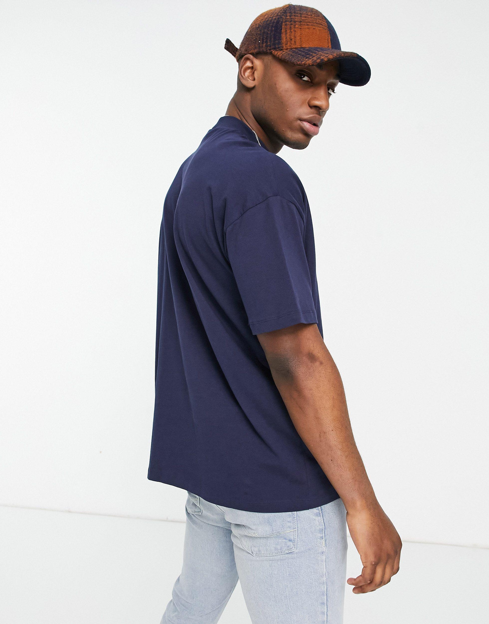 New Look Oversized Turtle Neck T-shirt in Blue for Men | Lyst