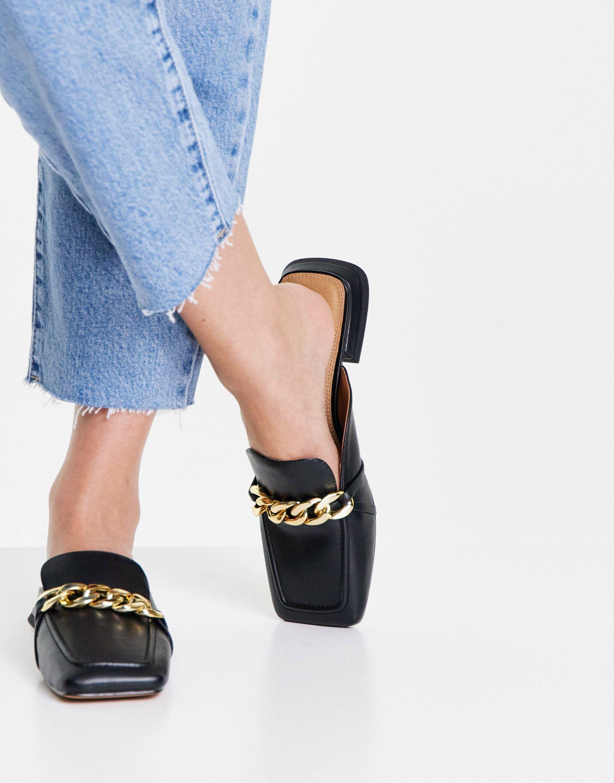 Mocasines s estilo mules con bridón TOPSHOP de color Negro | Lyst
