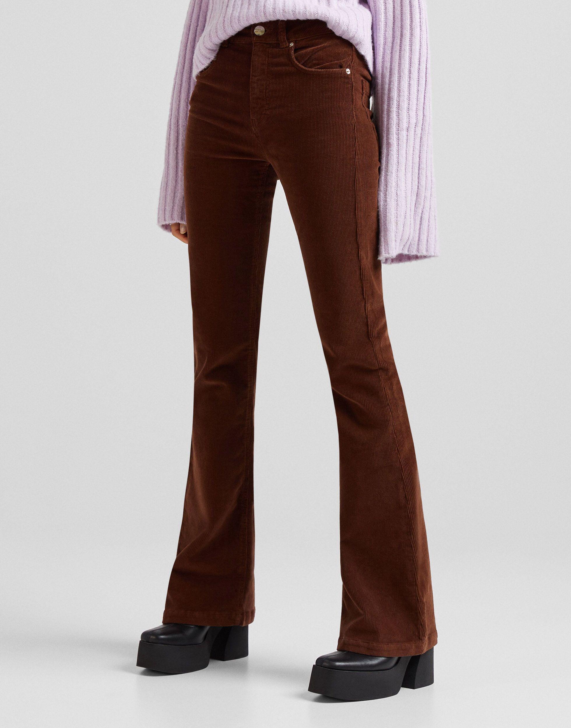 Bershka Corduroy Petite Slim Leg Cord 