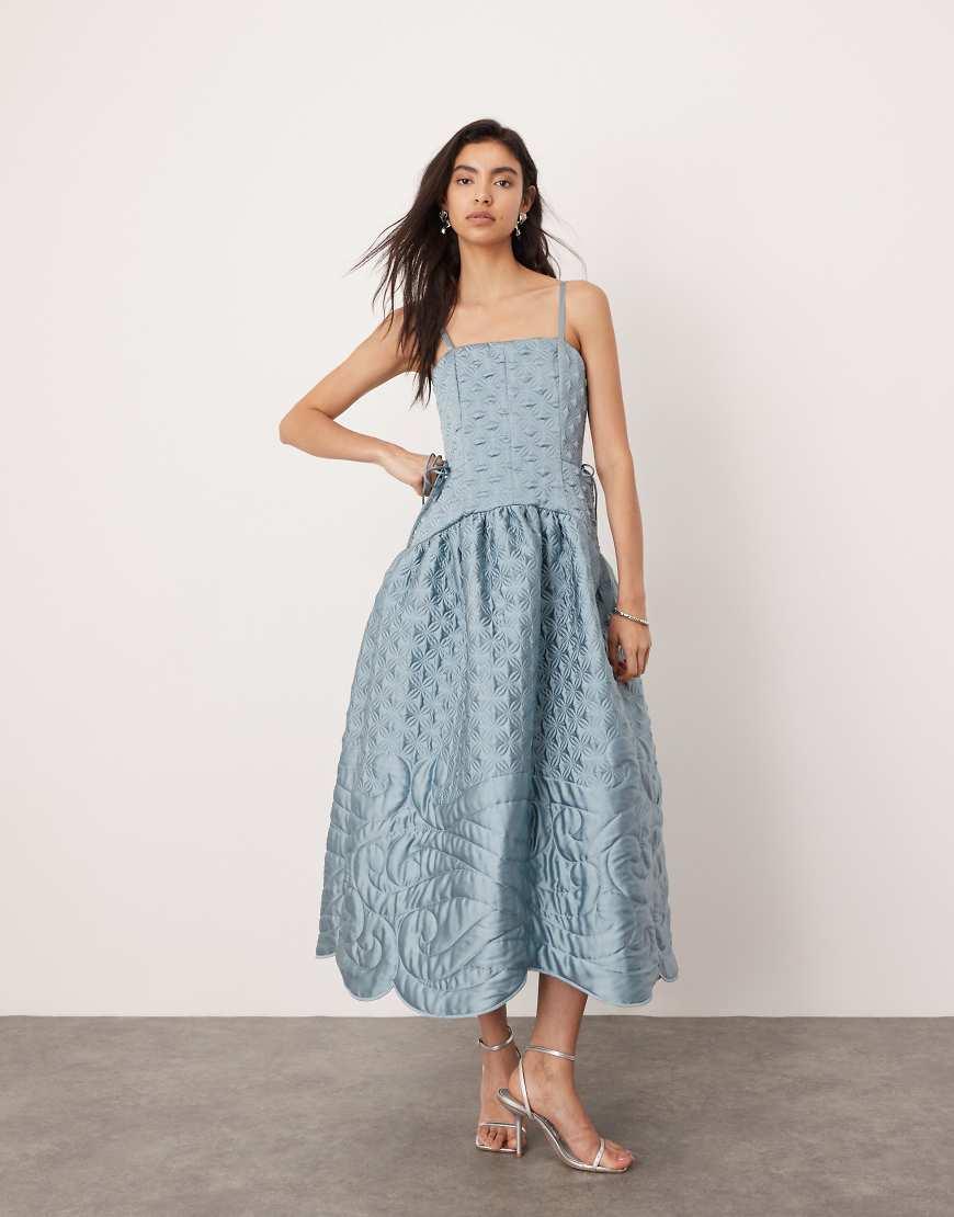 sachin and babi light blue dress Beige Floral Embroidered Maxi Dress – Coco & Coast main image 0