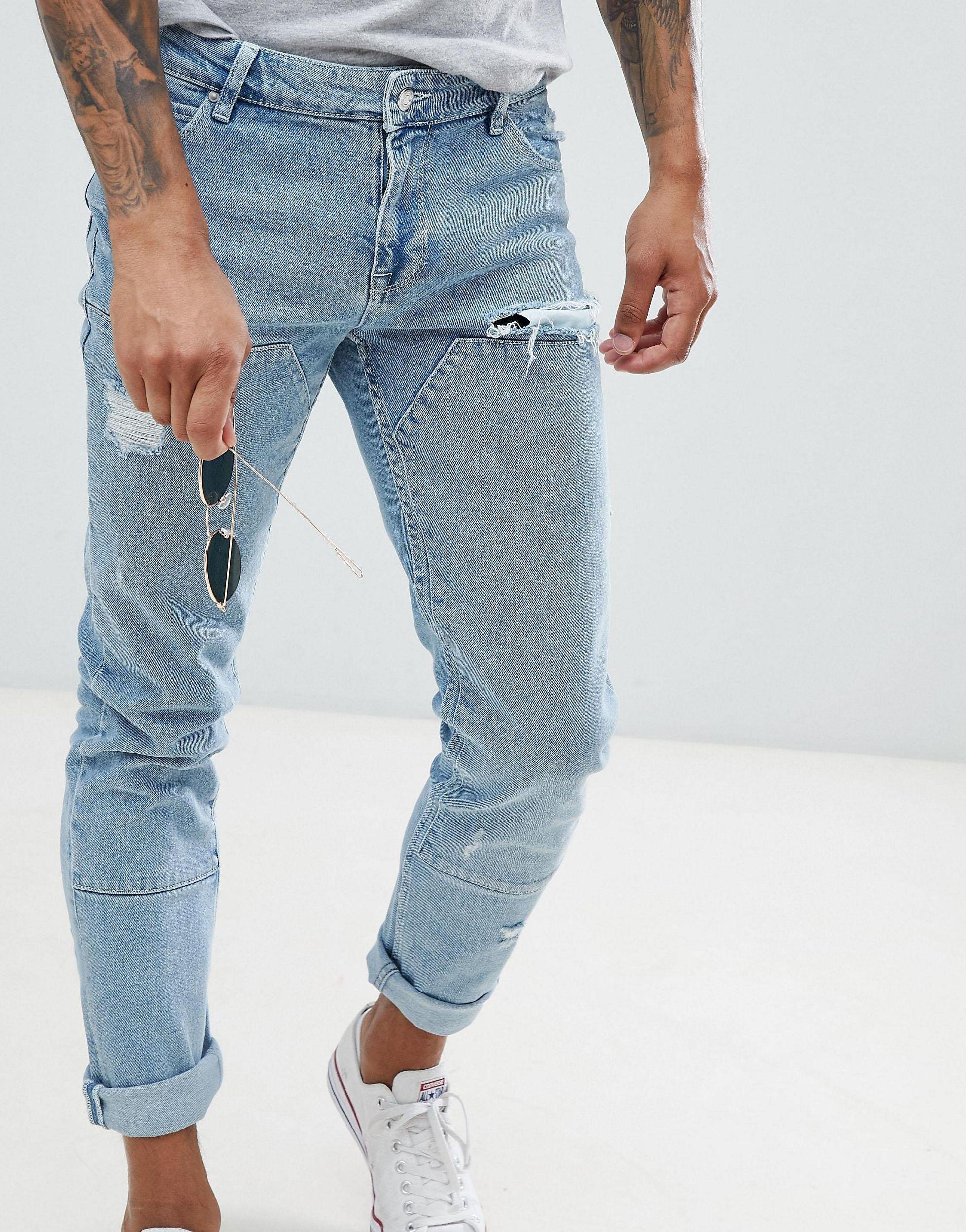 ASOS Denim Skinny Jeans in Blue for Men 