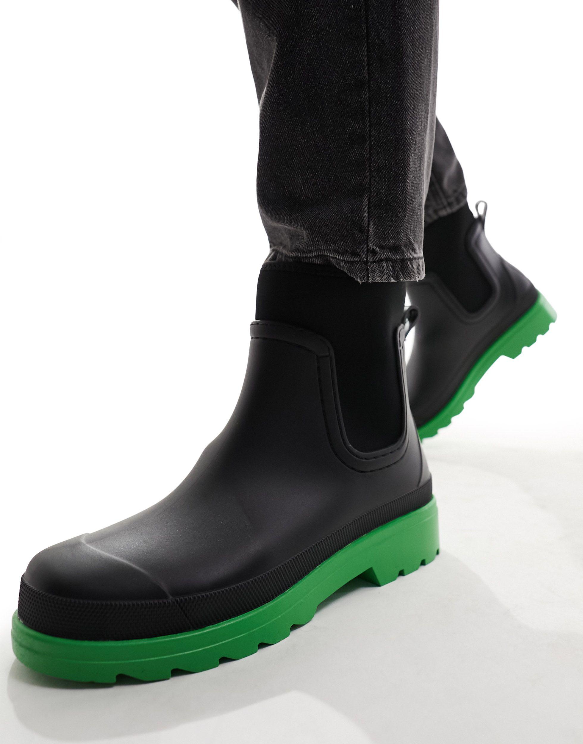 black chelsea welly boots