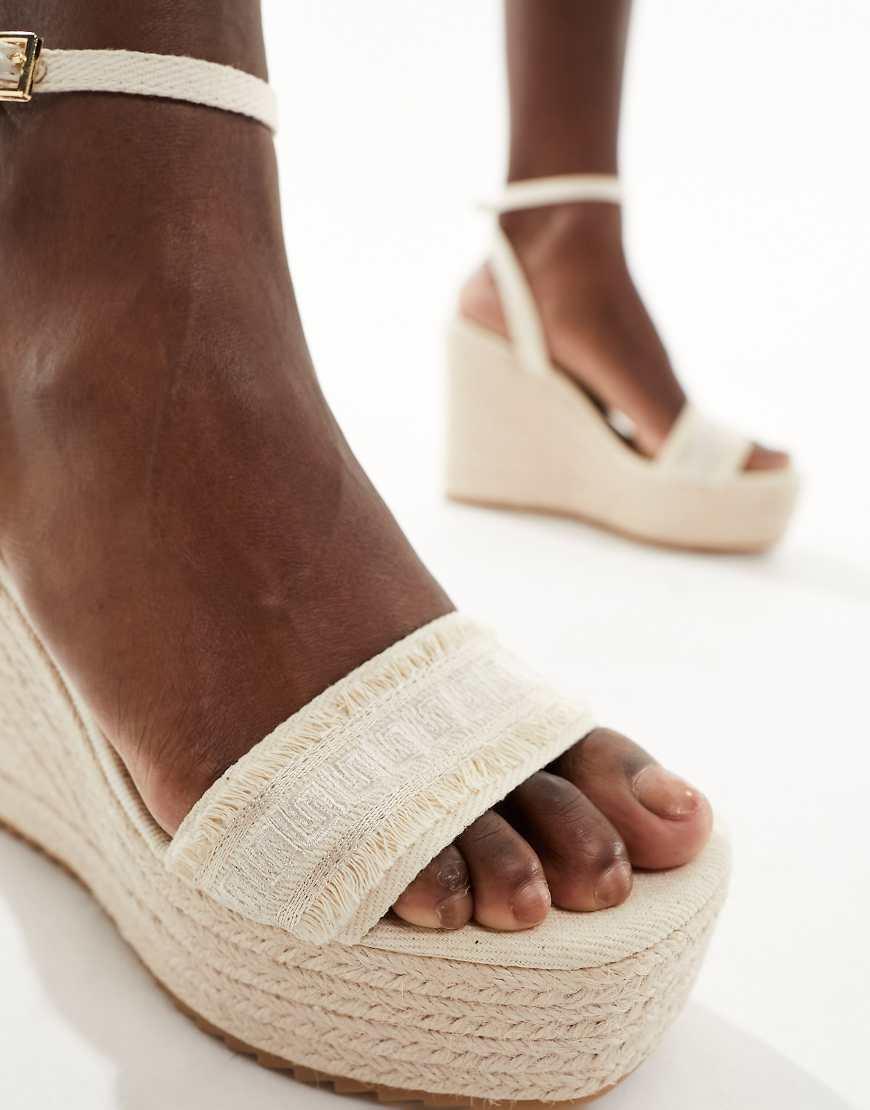 ALDO Aberitram Platform Espadrilles in Natural | Lyst UK
