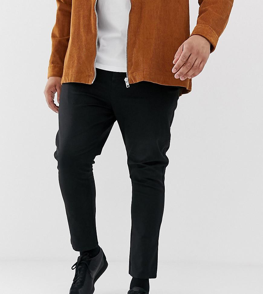 ASOS Plus Skinny Ankle Grazer Chinos In Black in Black for Men - Lyst
