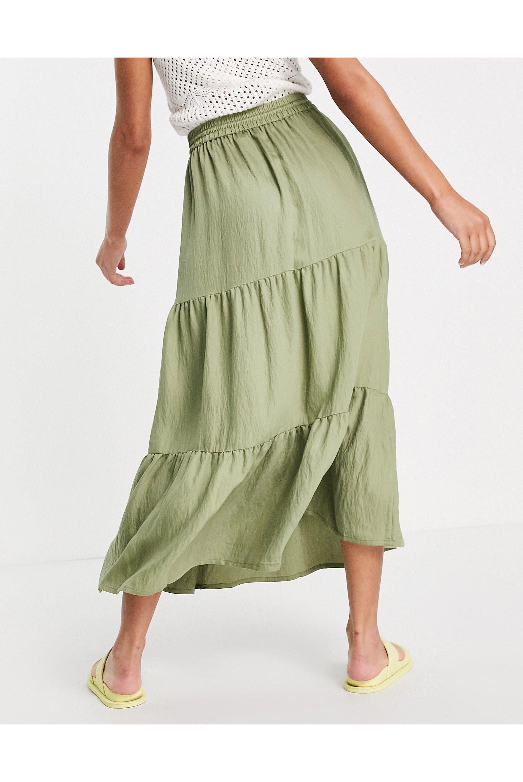 Jupe longue verte mango hot sale