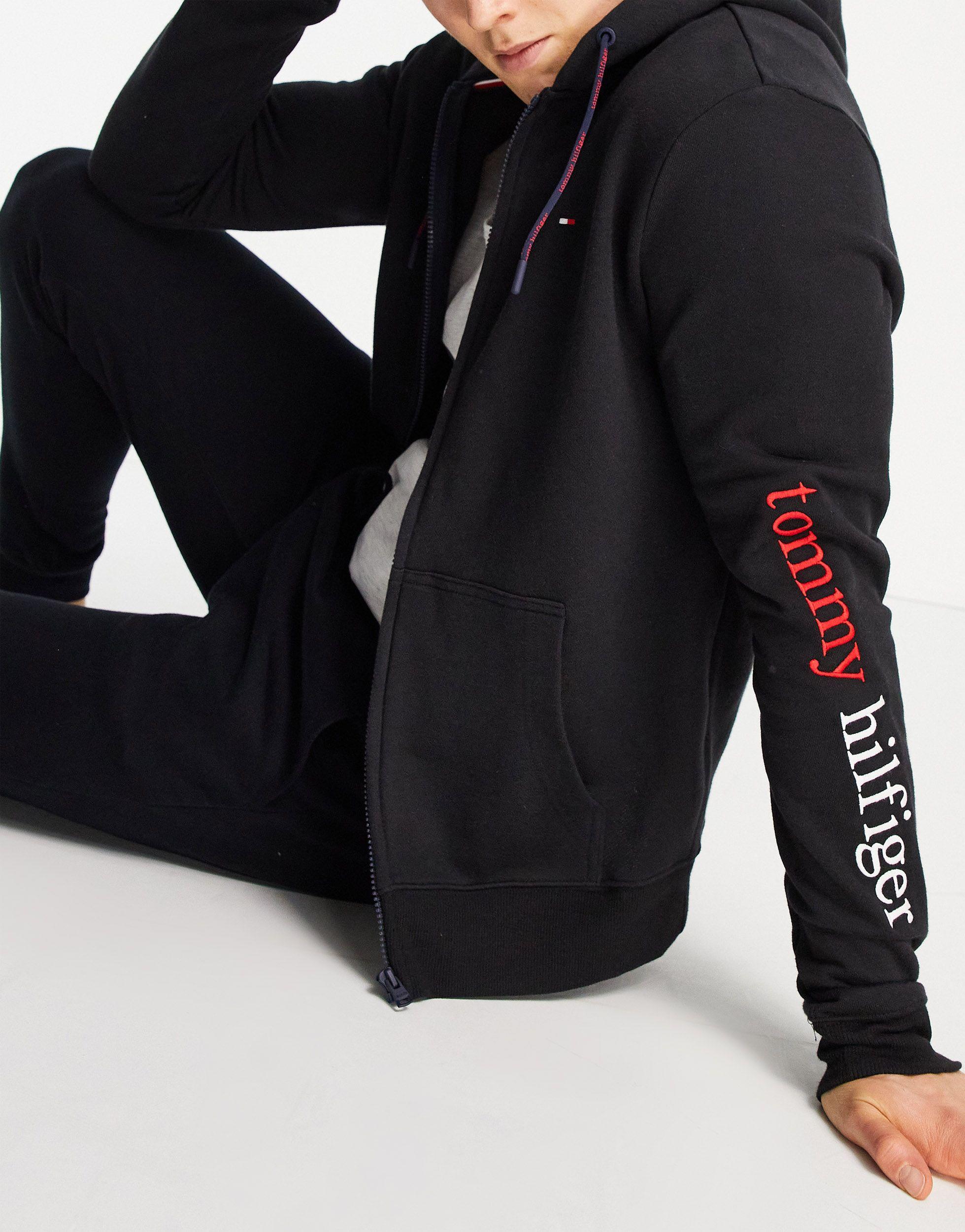 Tommy Hilfiger Asos Exclusive Lounge Hoodie With Chest Remix Logo in Black  for Men - Lyst