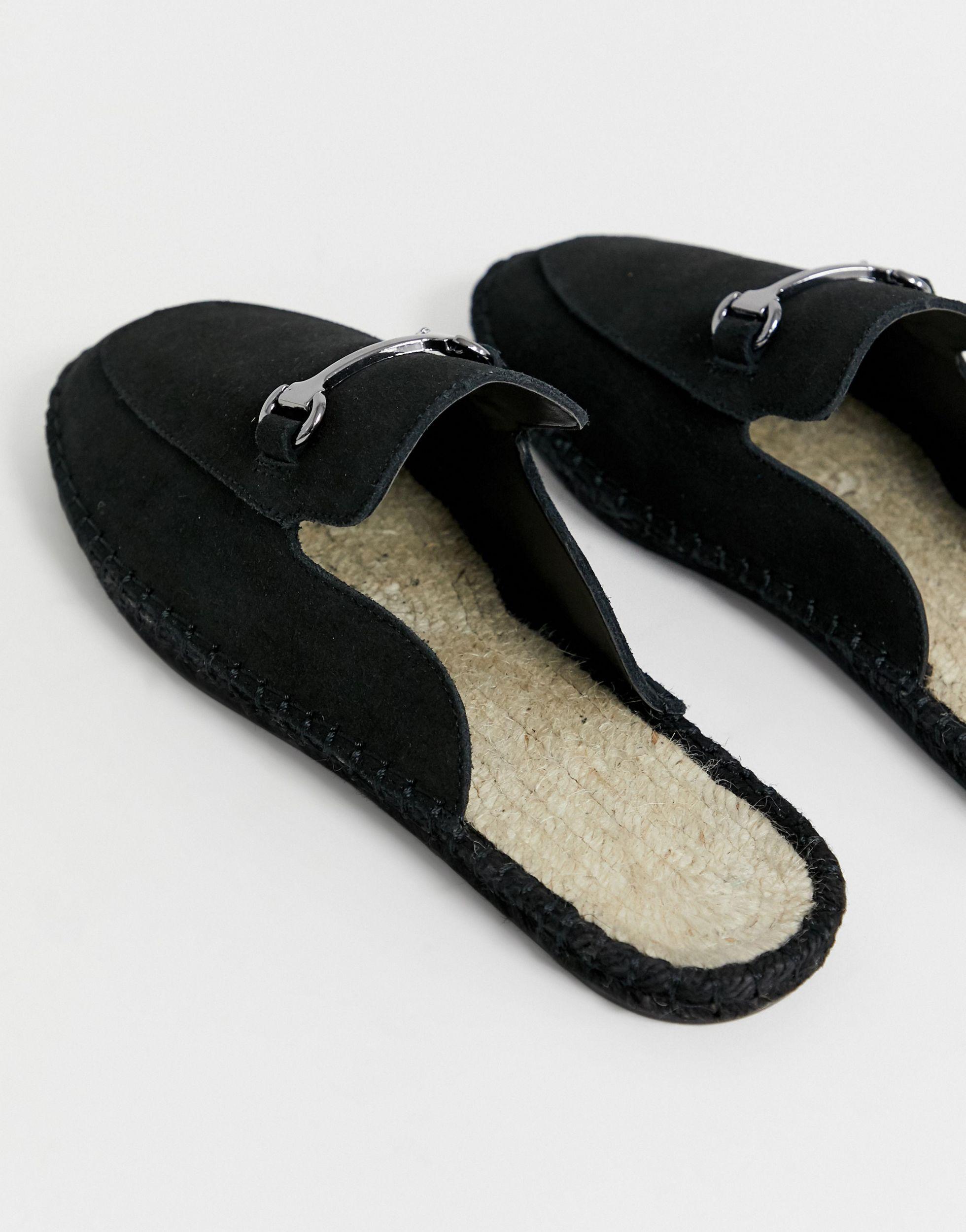 ASOS Backless Mule Espadrilles in Black 