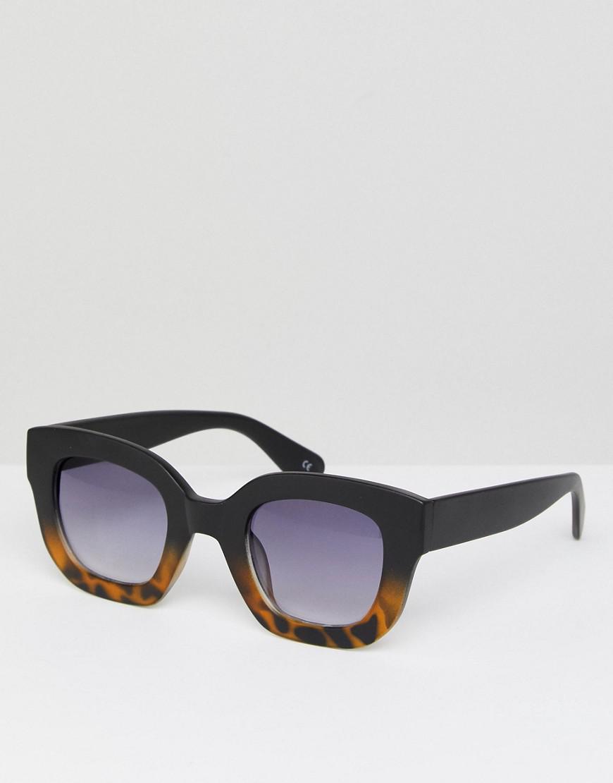 Lunettes De Soleil Yeux De Chat Carres Grosse Monture Caille De Tortue Dgrade Jean Asos En Coloris Noir Lyst