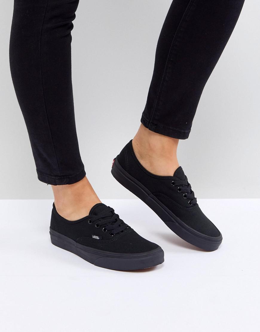 Vans Canvas Authentic Trainers in Black 