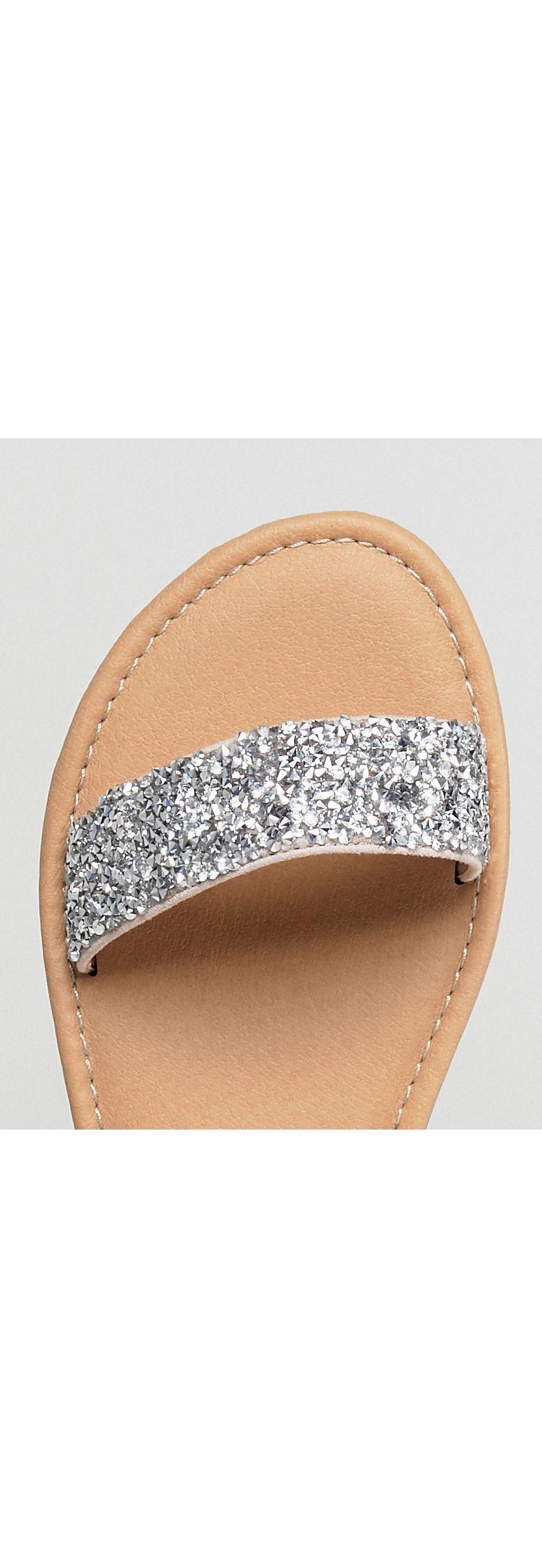 asos fi embellished flat sandals