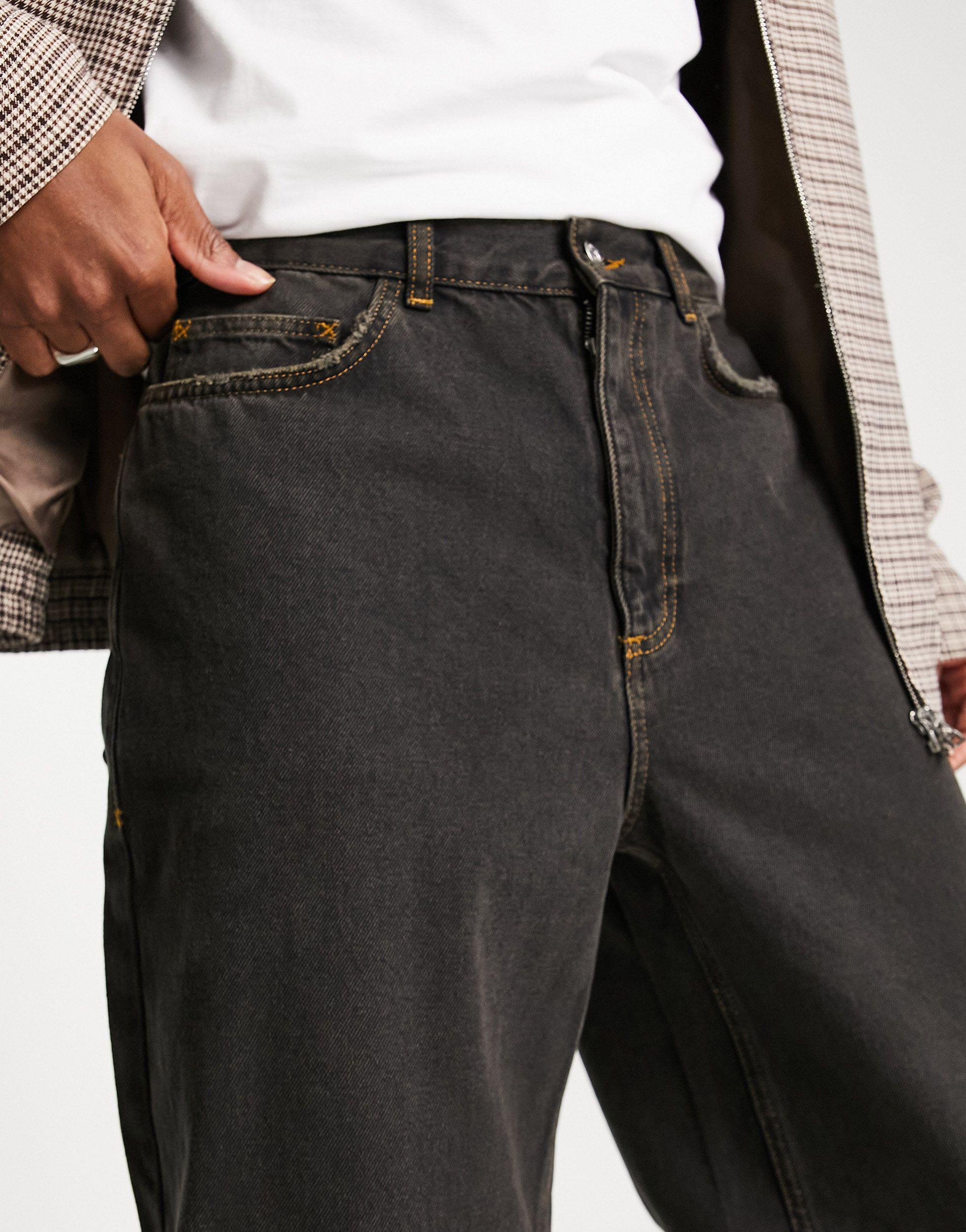 Collusion X014 90s baggy Jeans in Black for Men | Lyst
