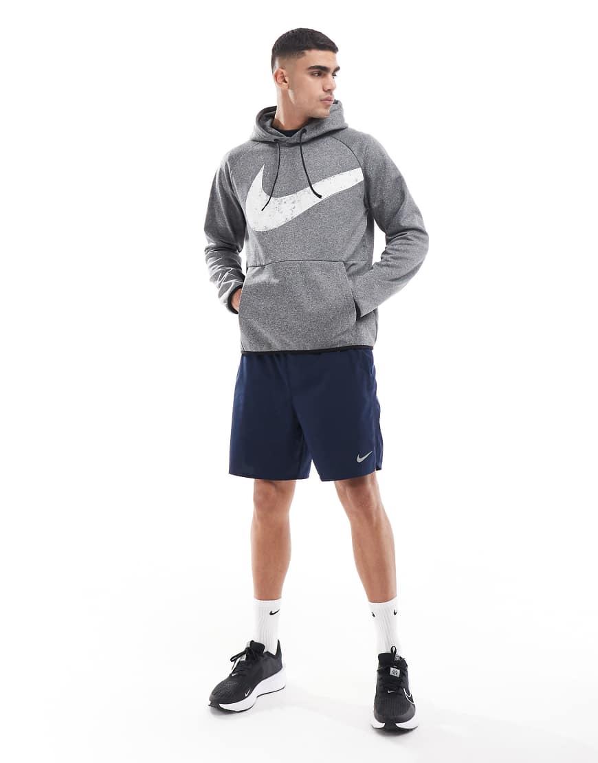 nike all over print swoosh hoodie grey