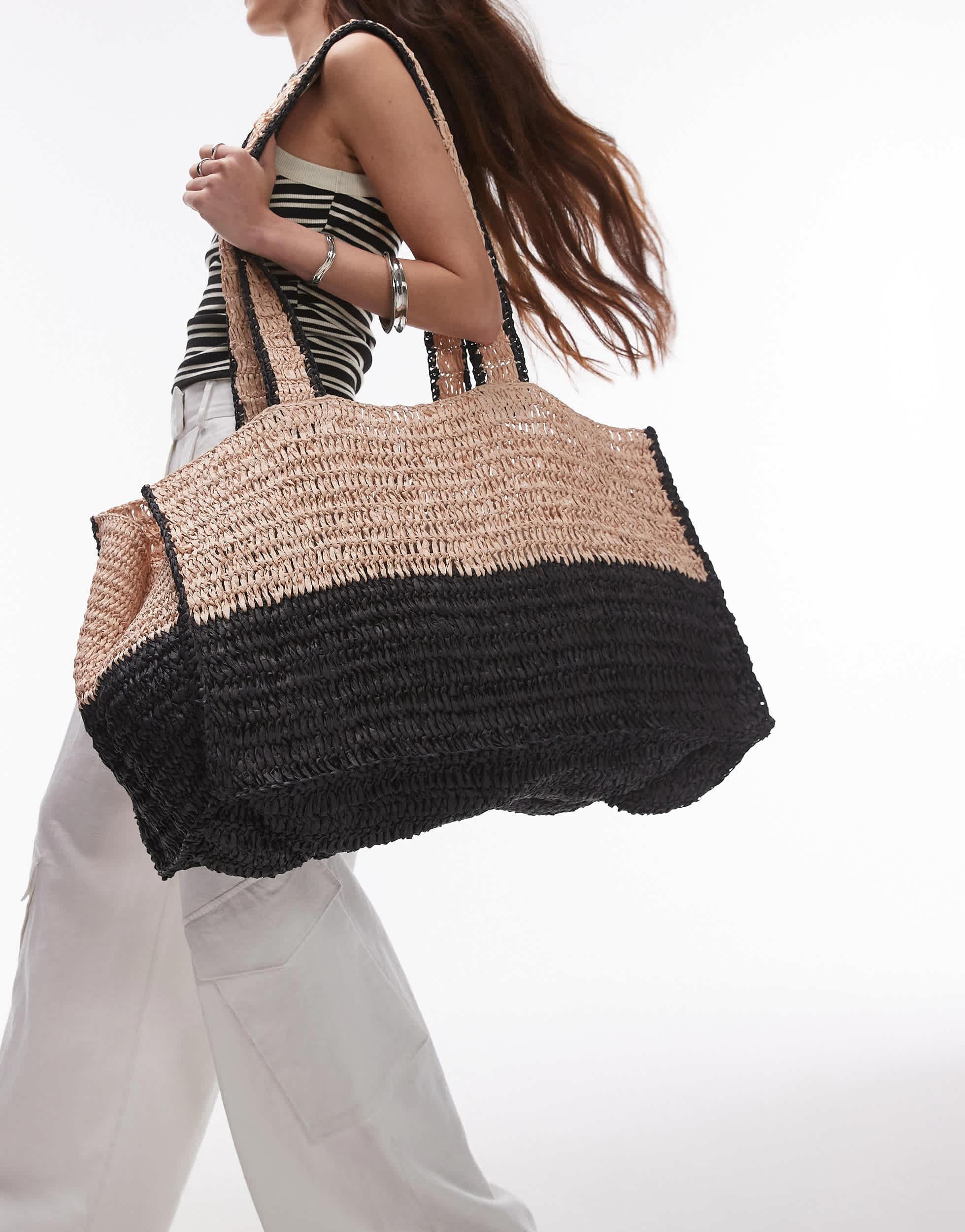 Straw bag topshop sale