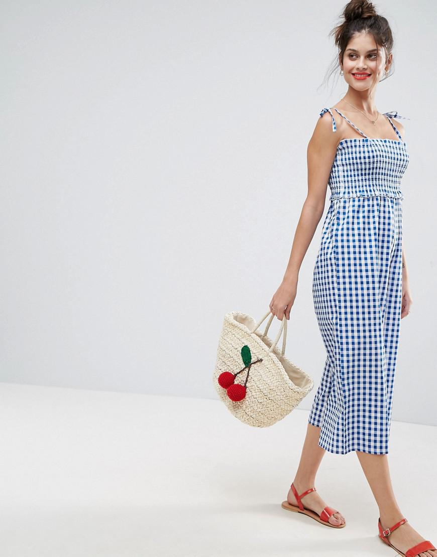 asos gingham jumpsuit