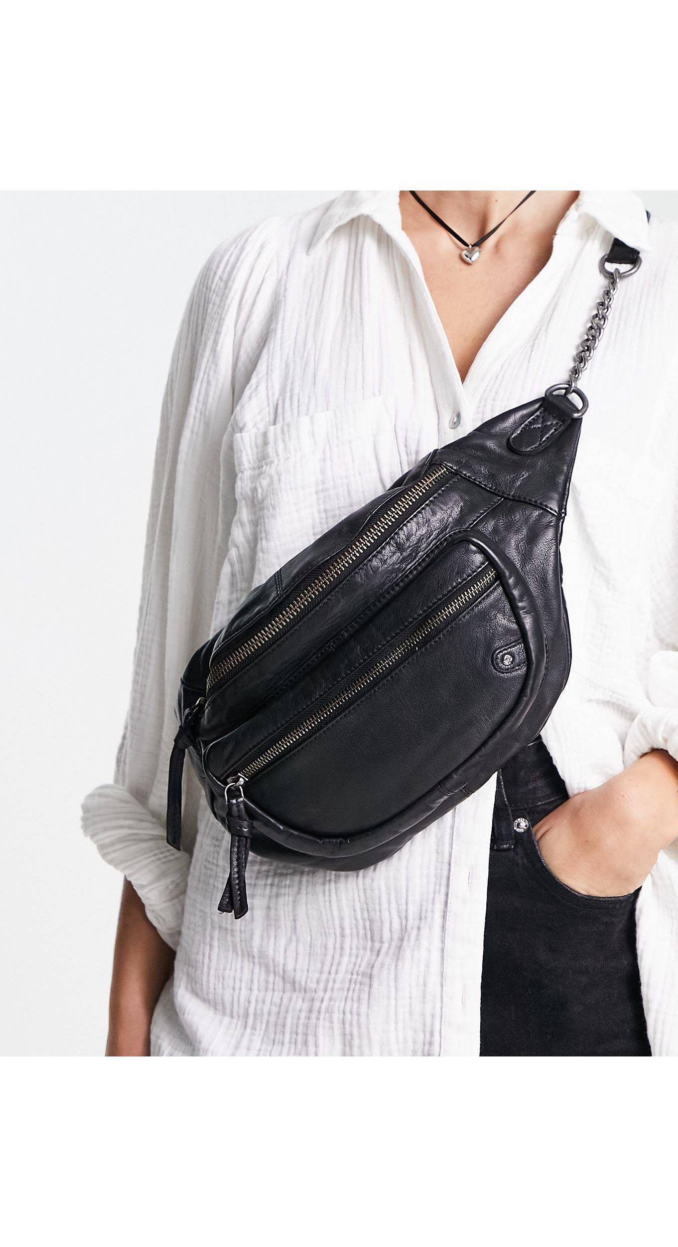 Free People Archer Leather Sling Bag in Black Lyst