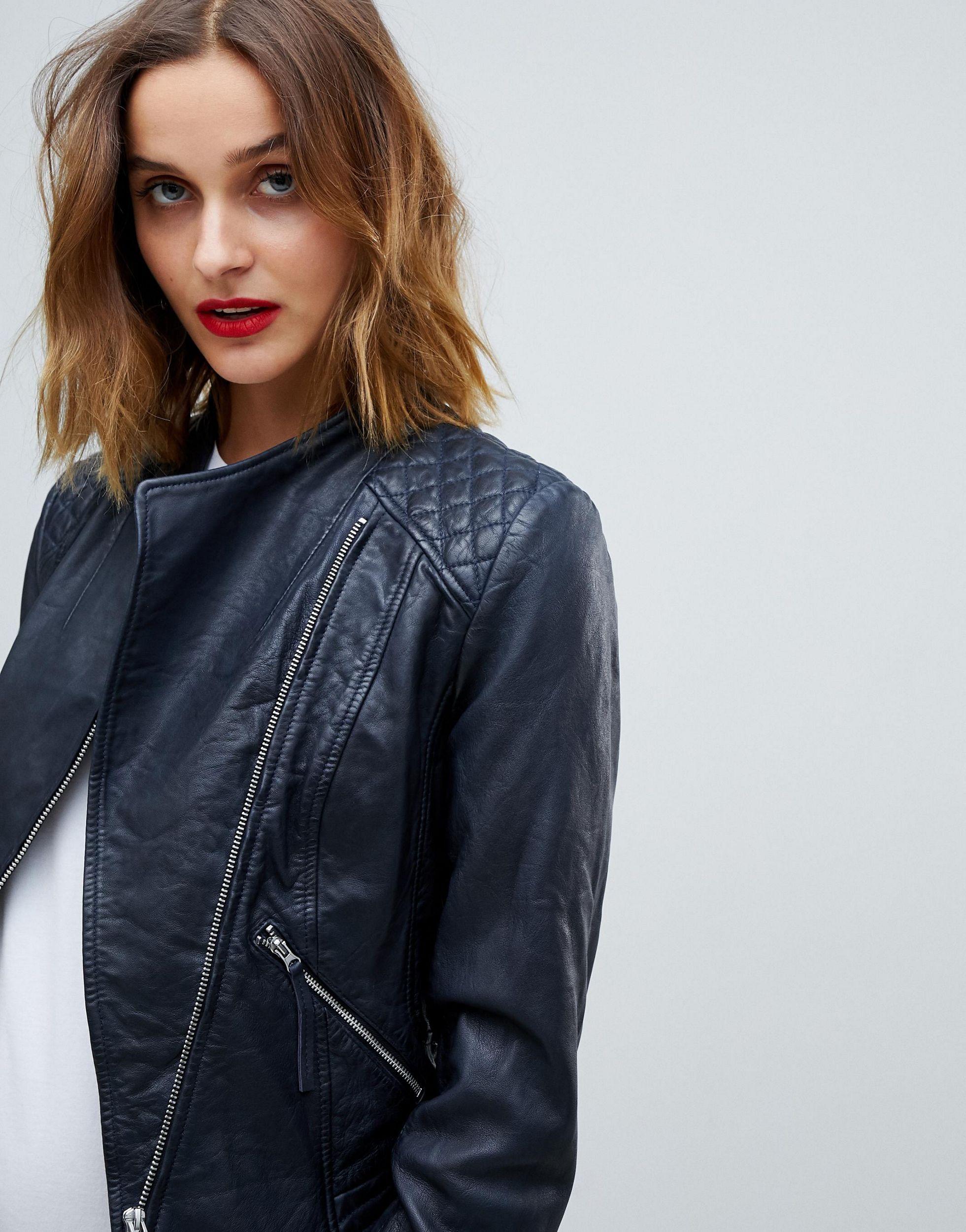 esprit leather jacket womens