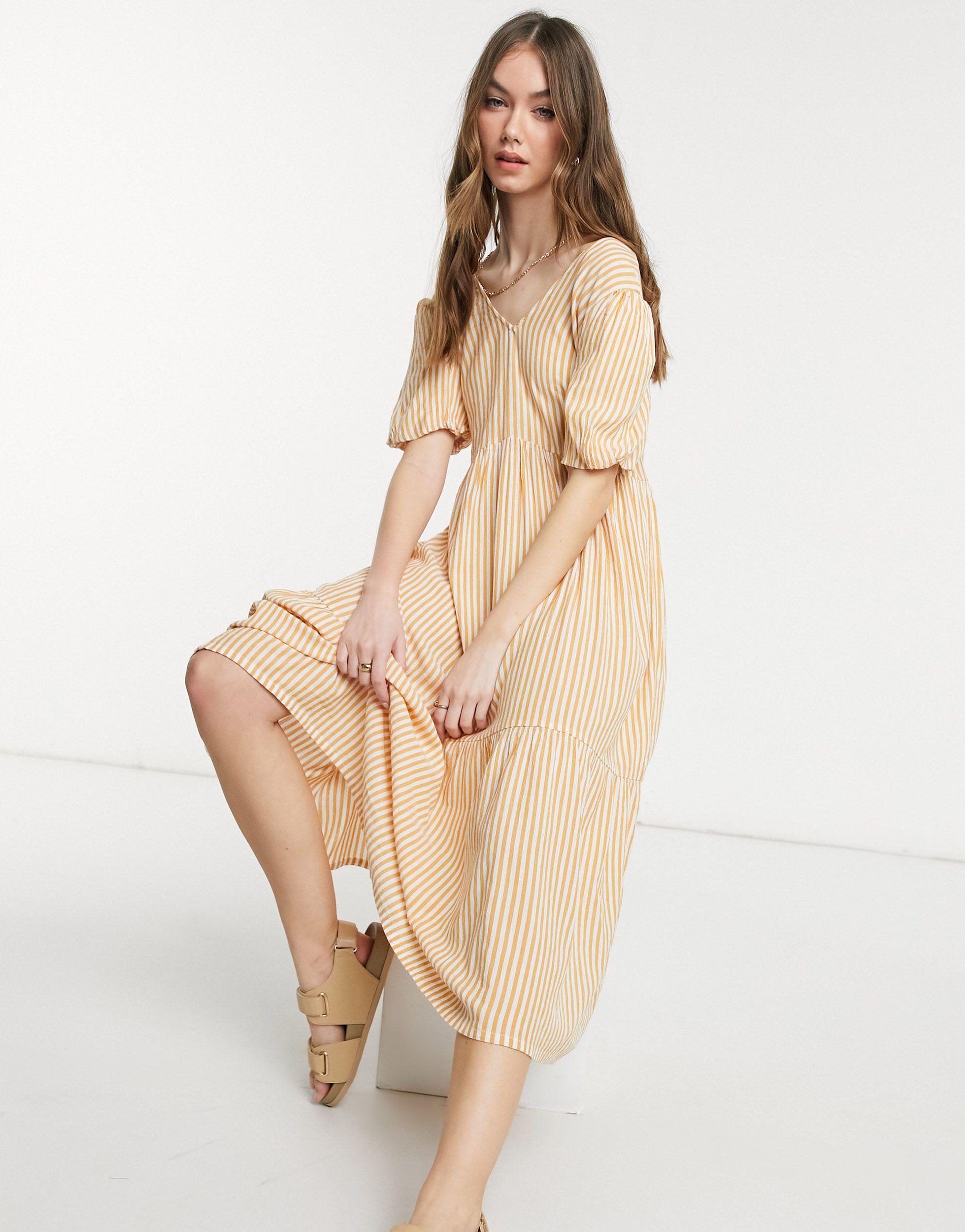 warehouse tie back midi dress