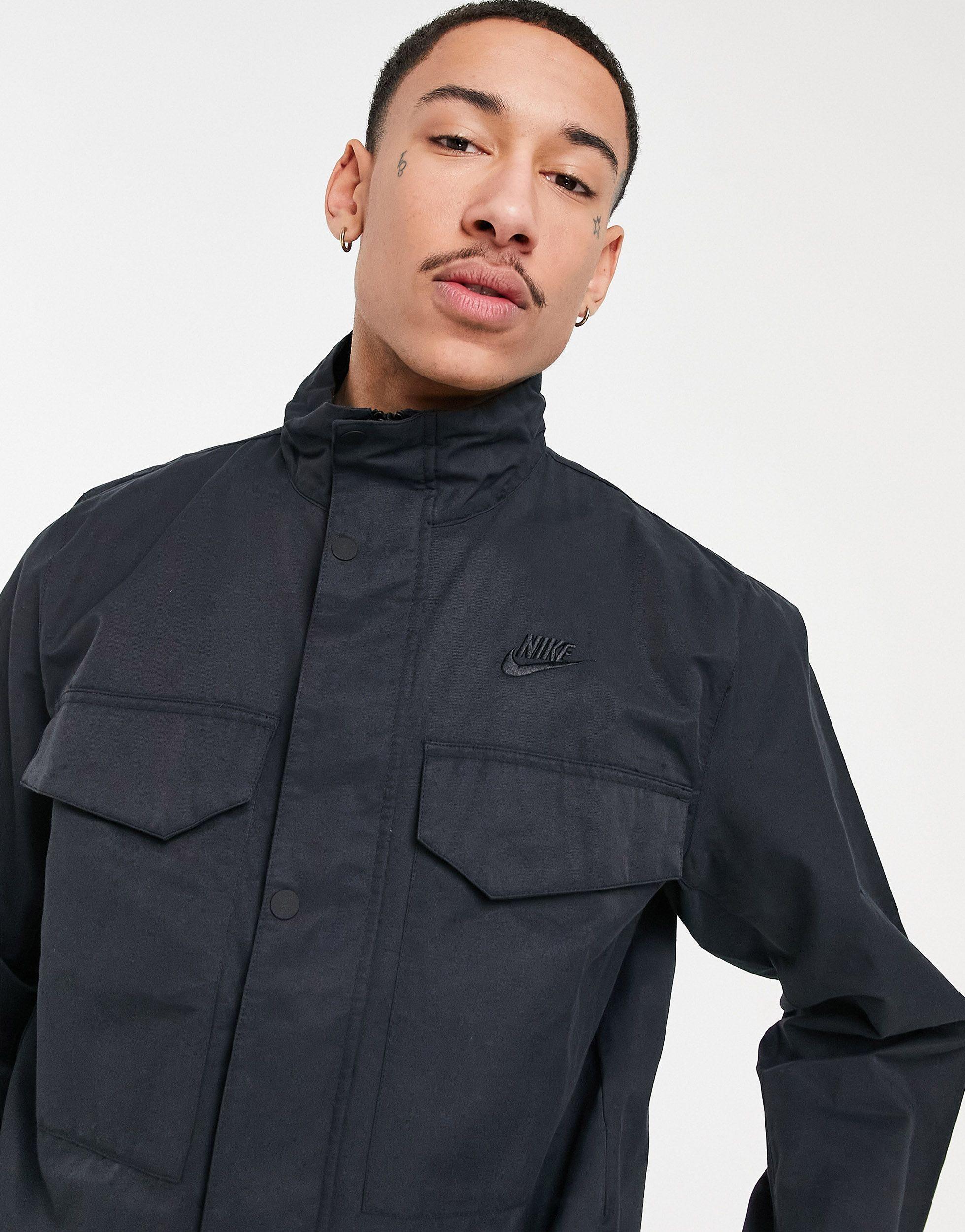Nike M65 Lightweight Woven Jacket in Black for Men | Lyst