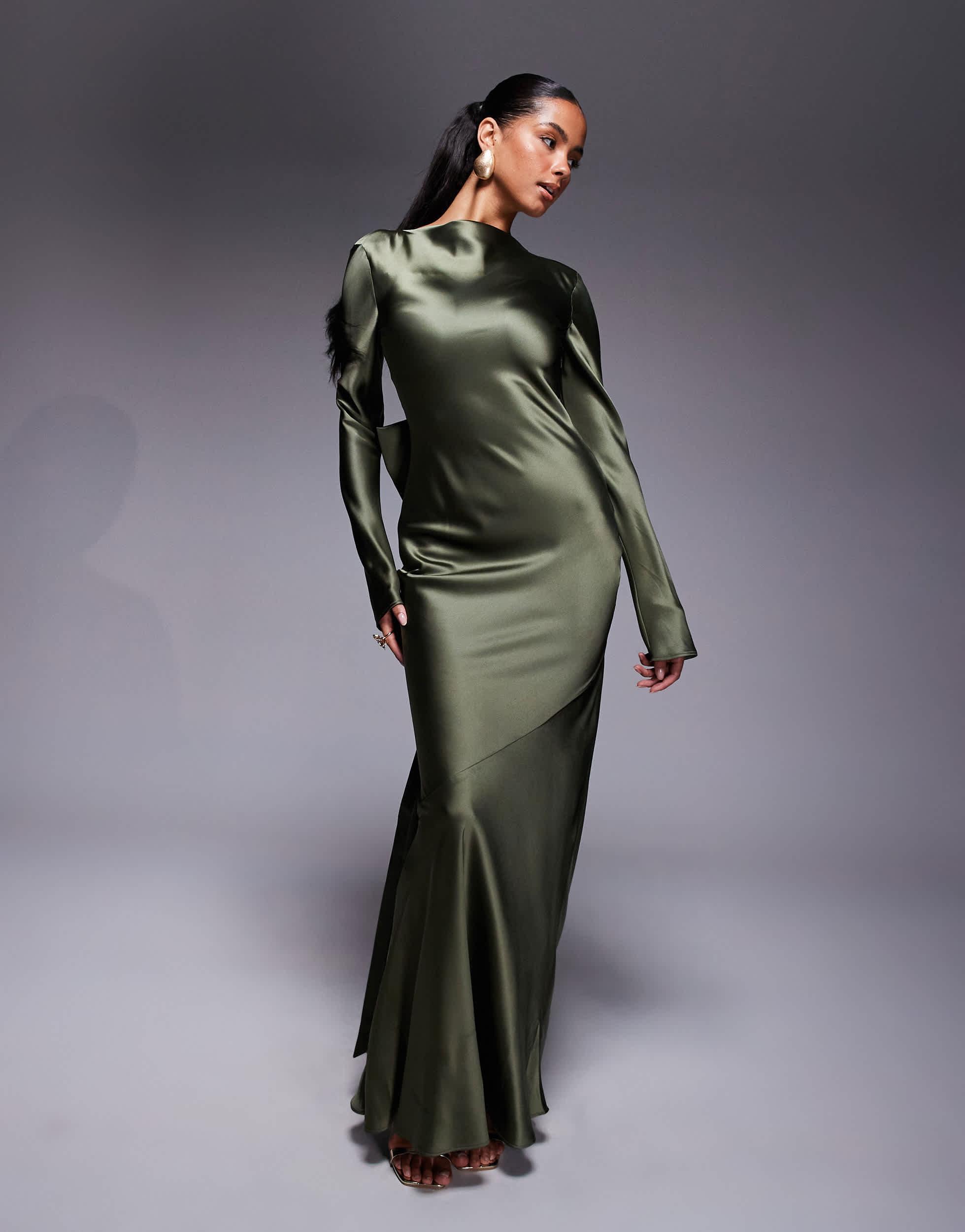 daska satin maxi dress Daska - Maxi Dress - Women - Polyester/Spandex - 8-10 US