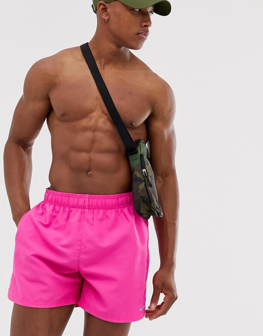 pink nike swim shorts
