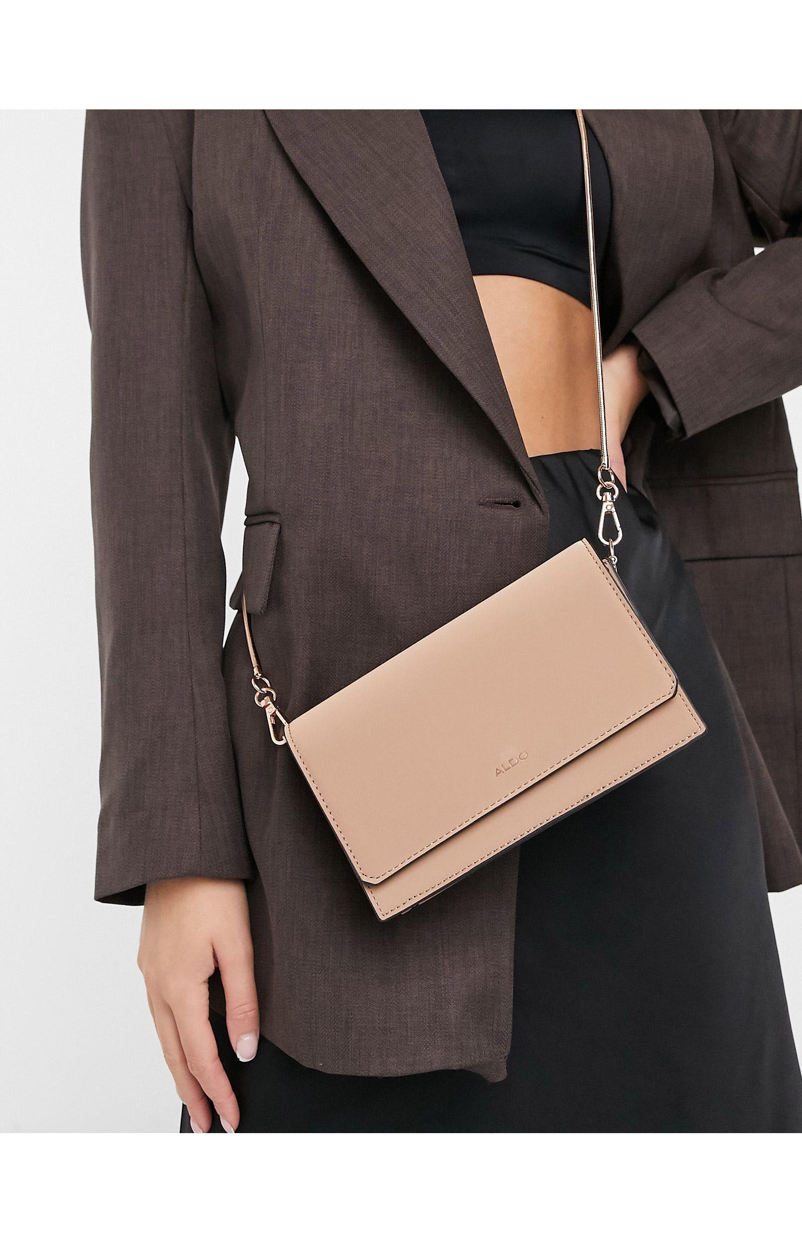 ALDO Telopea Cross Body Bag With Chain Strap in Natural Lyst