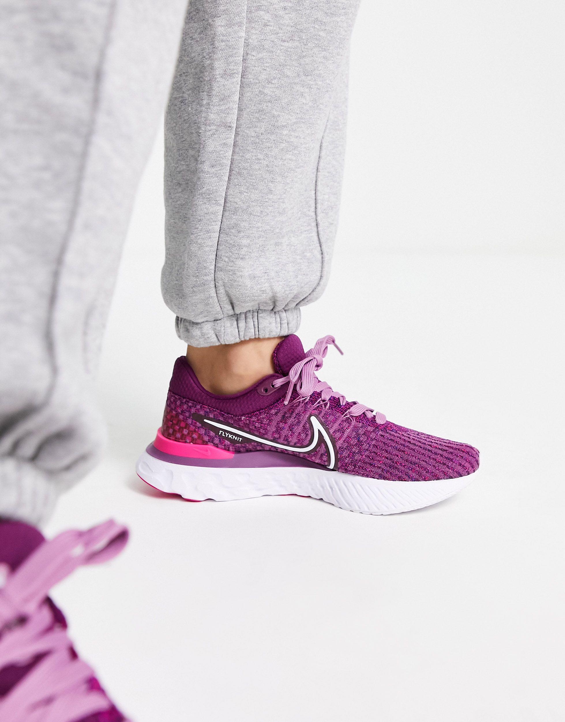 Nike React Infinity Run Flyknit 3 Sneakers in Purple | Lyst