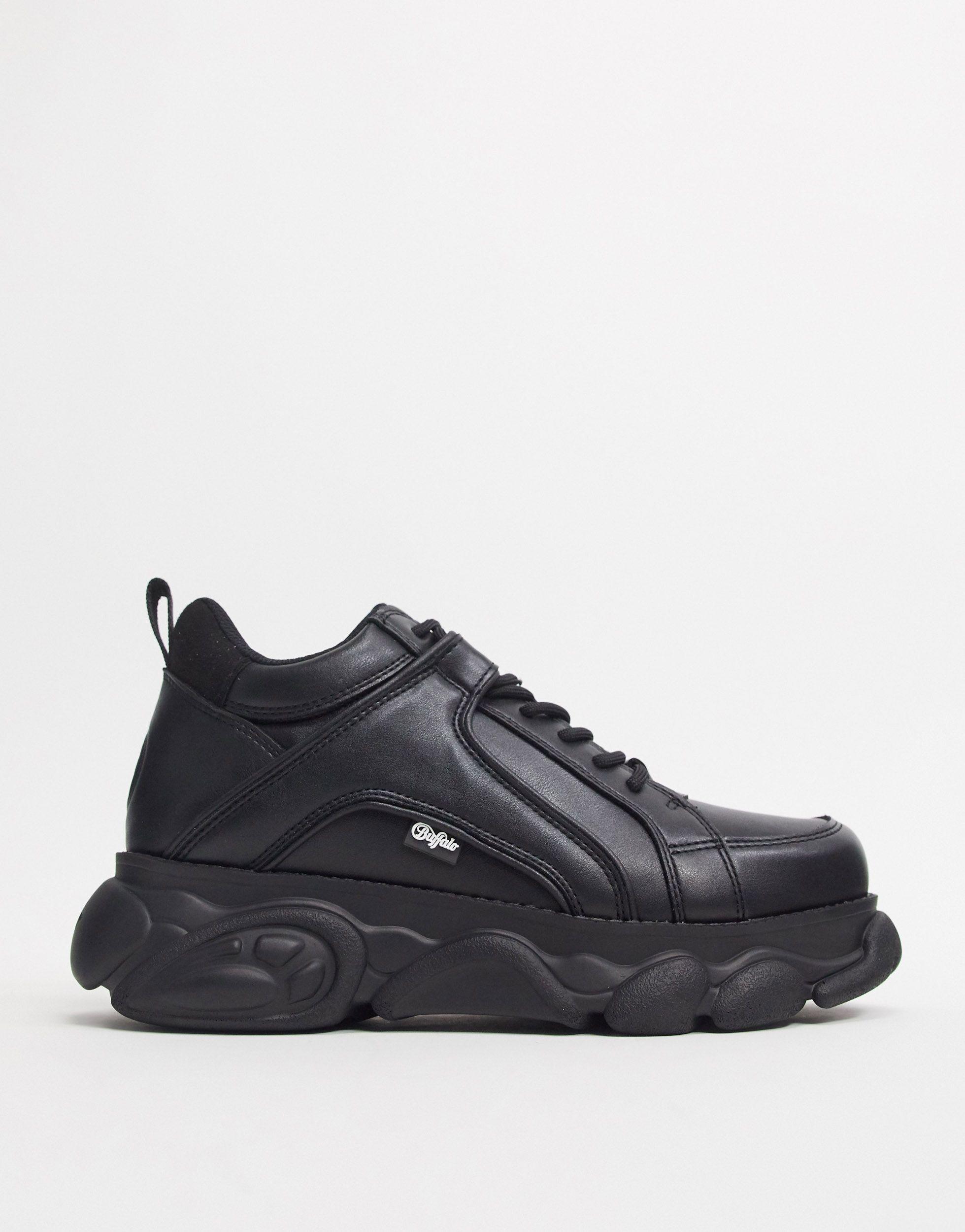 Buffalo Cloud Chunky Sole Trainers in Black for Men | Lyst