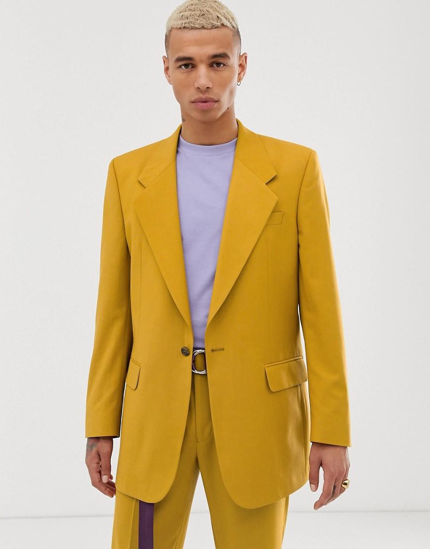 ASOS Oversized Suit Jacket In Mustard in Yellow for Men | Lyst