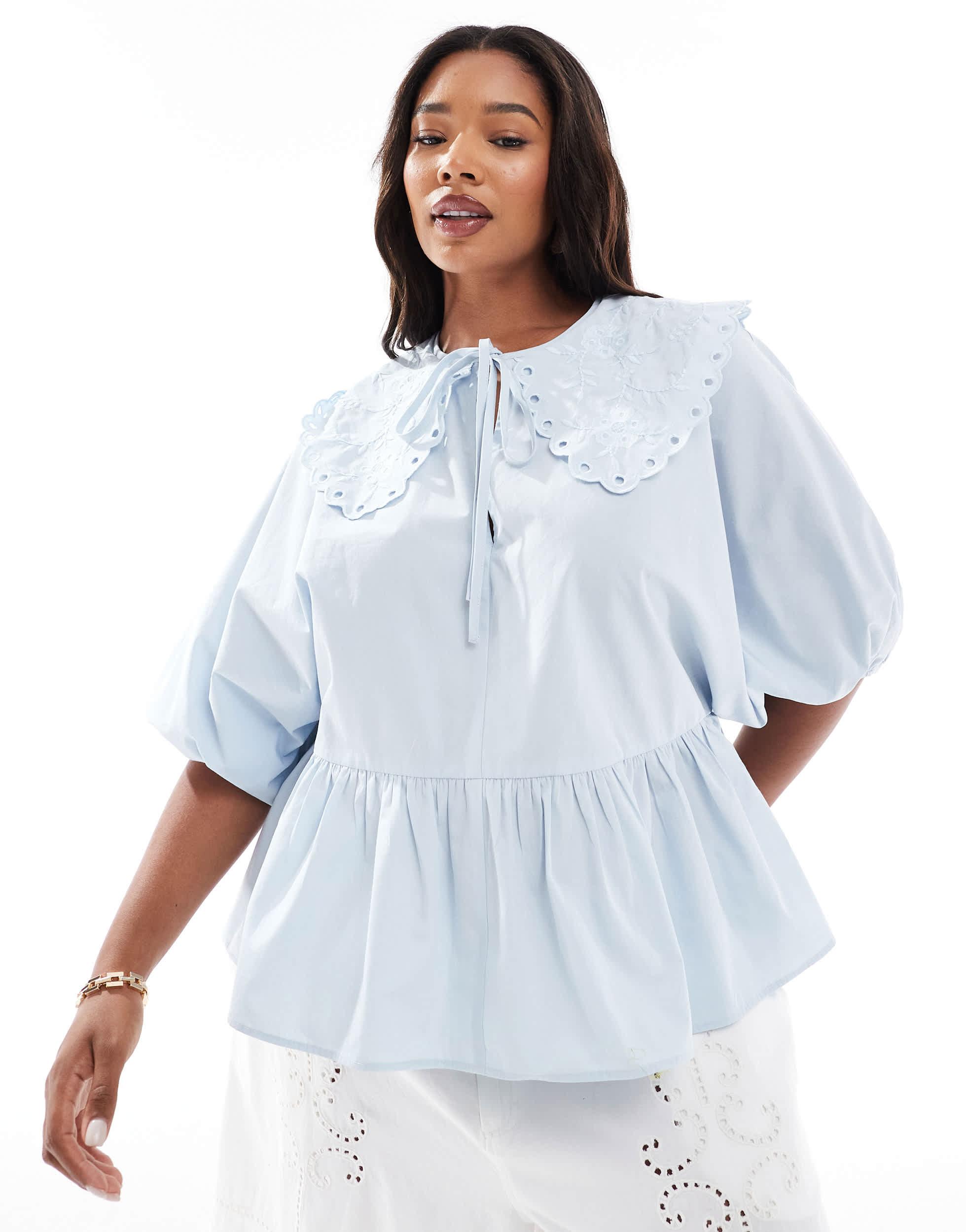 bell sleeve smock top