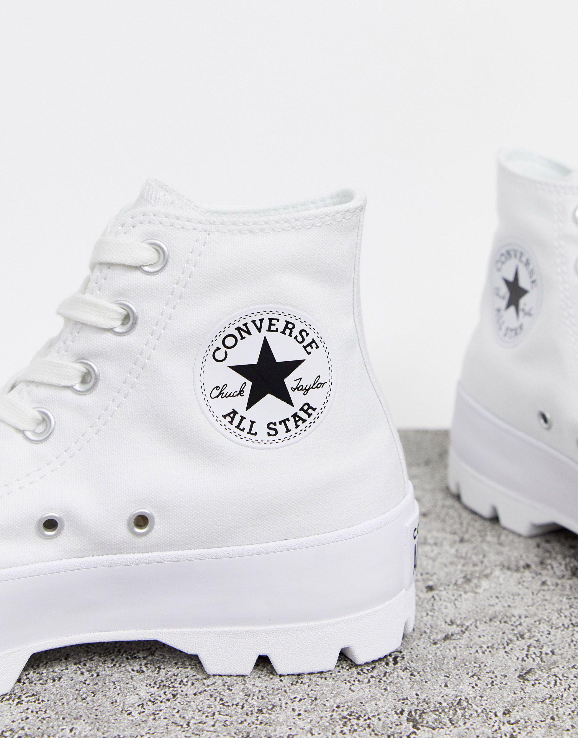 Converse Gummi – Chuck Taylor – Hohe Sneaker mit dicker Sohle in Weiß |  Lyst AT