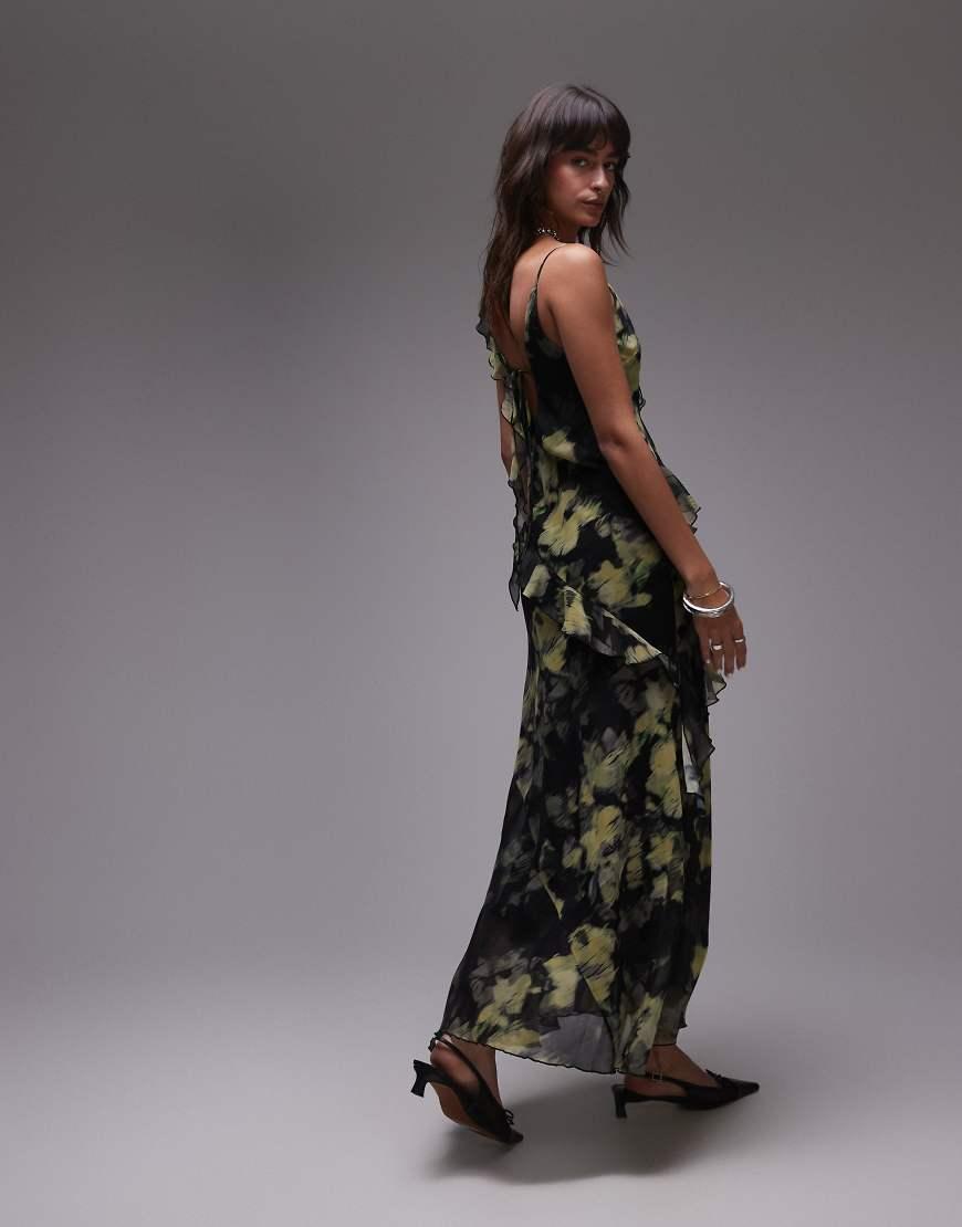 Topshop Double Layered Maxi Topshop Floral Maxi Dress