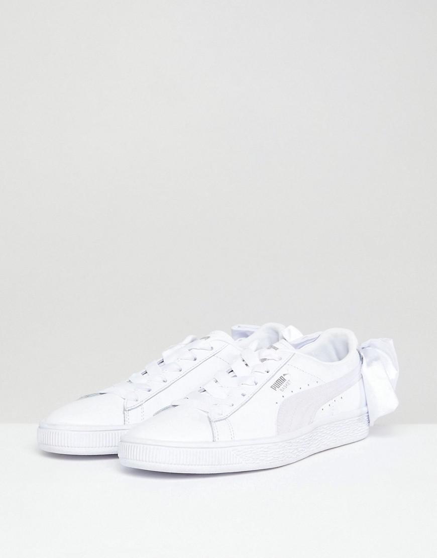 puma white bow trainers