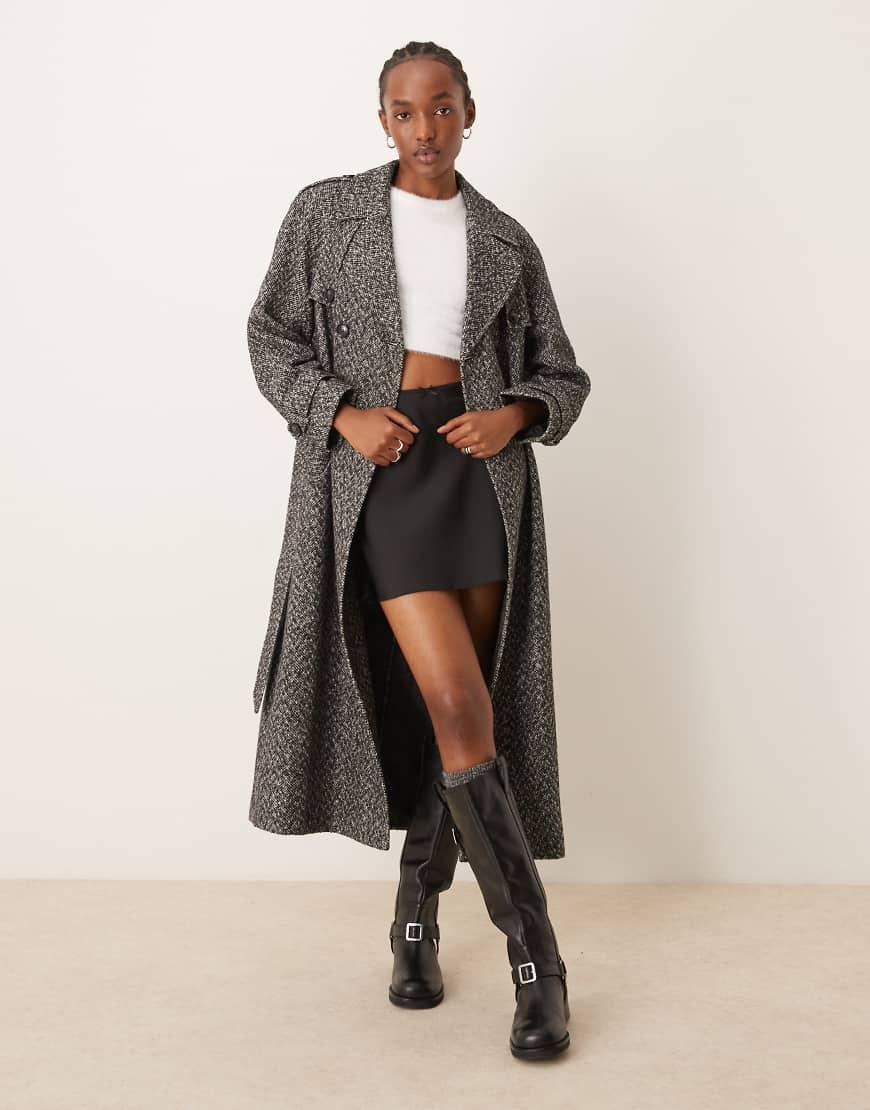 Miss selfridge grey coat hot sale