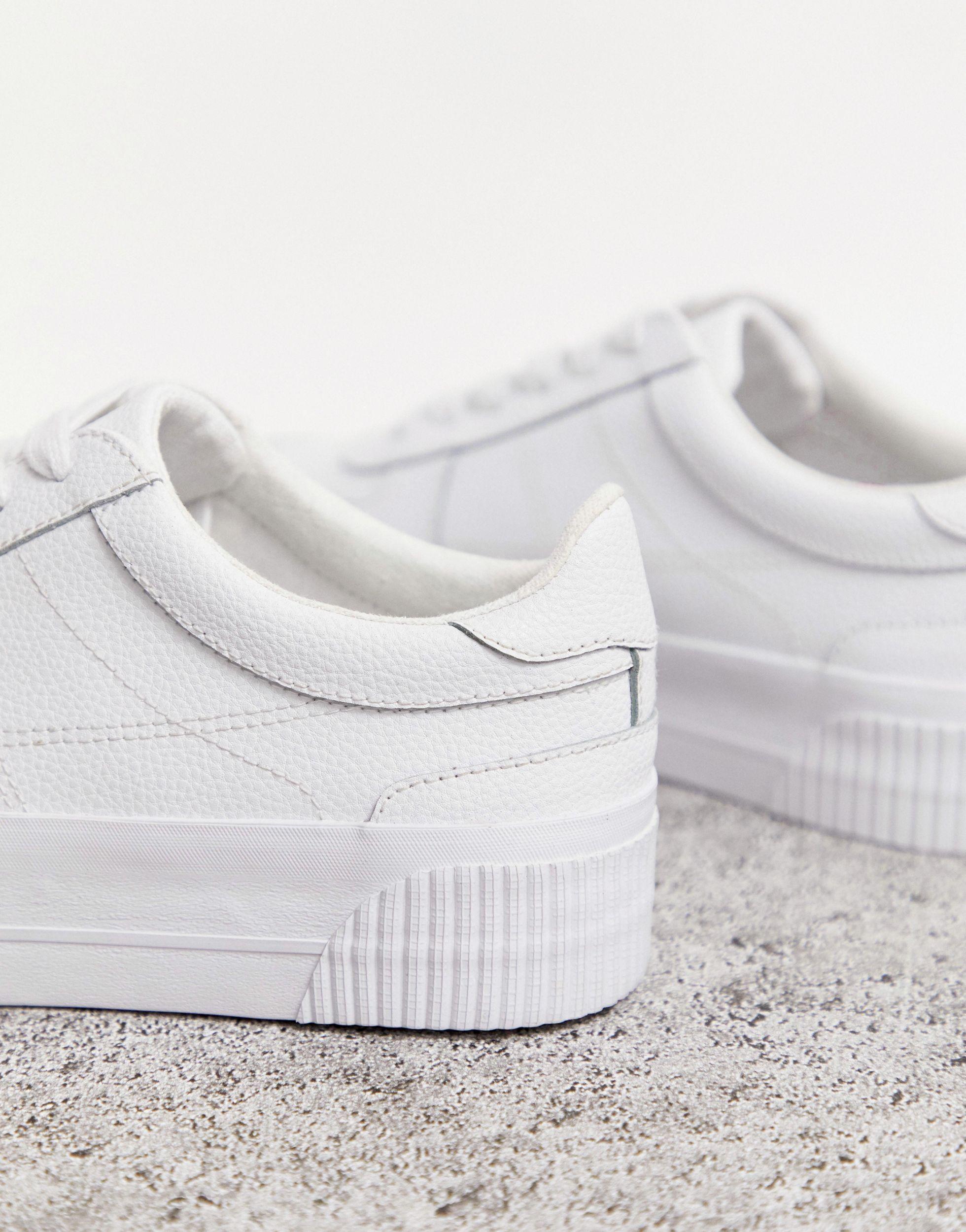 asos white platform trainers