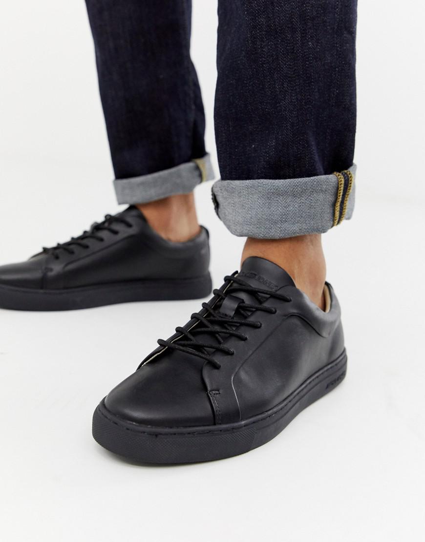 Jack & Jones Denim Premium Sneaker in Black for Men - Lyst