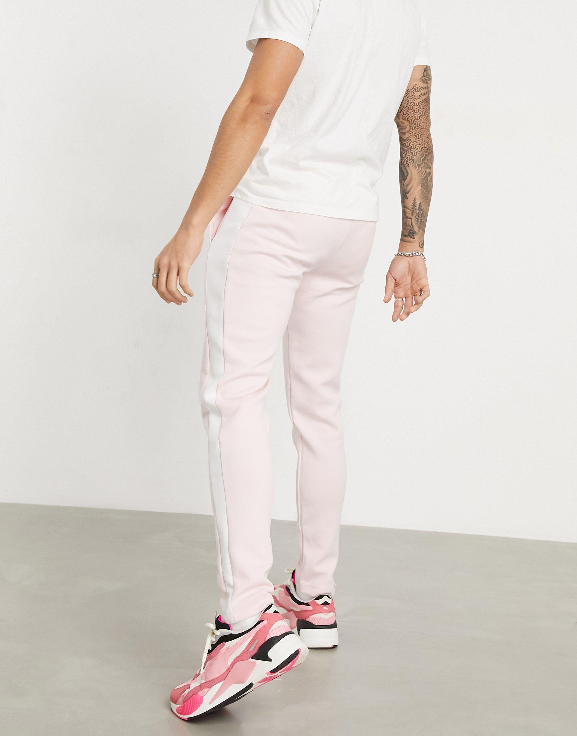 PUMA Luxe Logo Tracksuit Bottoms in Pink for Men | Lyst